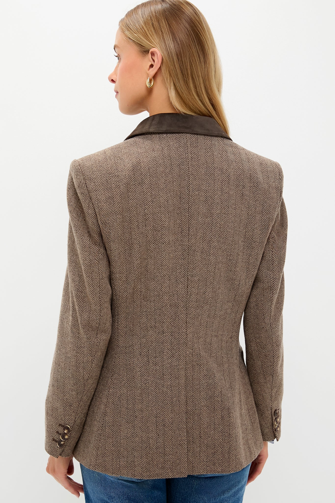 Chestnut Herringbone Cawley Blazer-Beilave