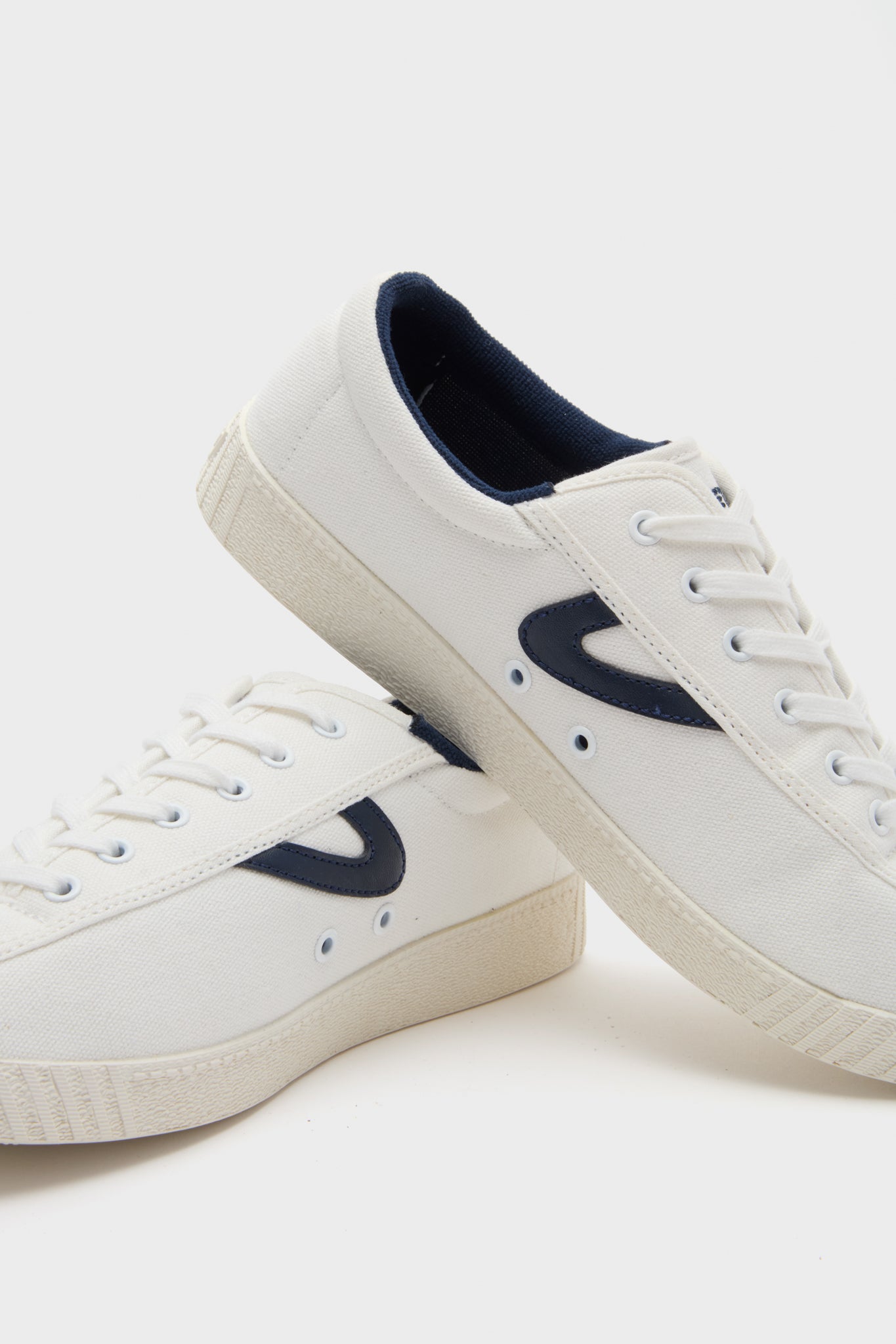 Women's Navy Nylite Canvas Sneakers-Beilave