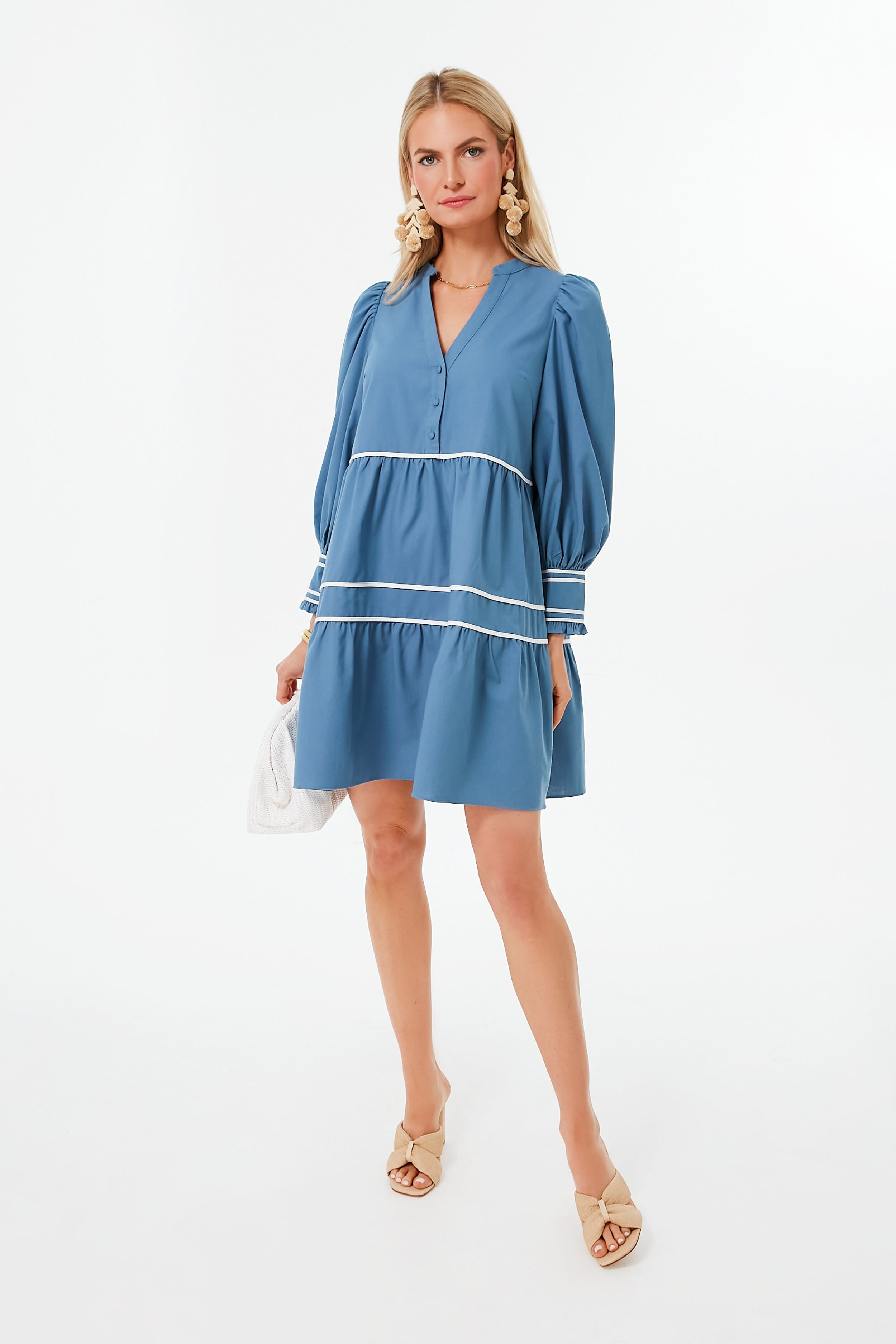 Blue Tiered Abby Dress-Beilave