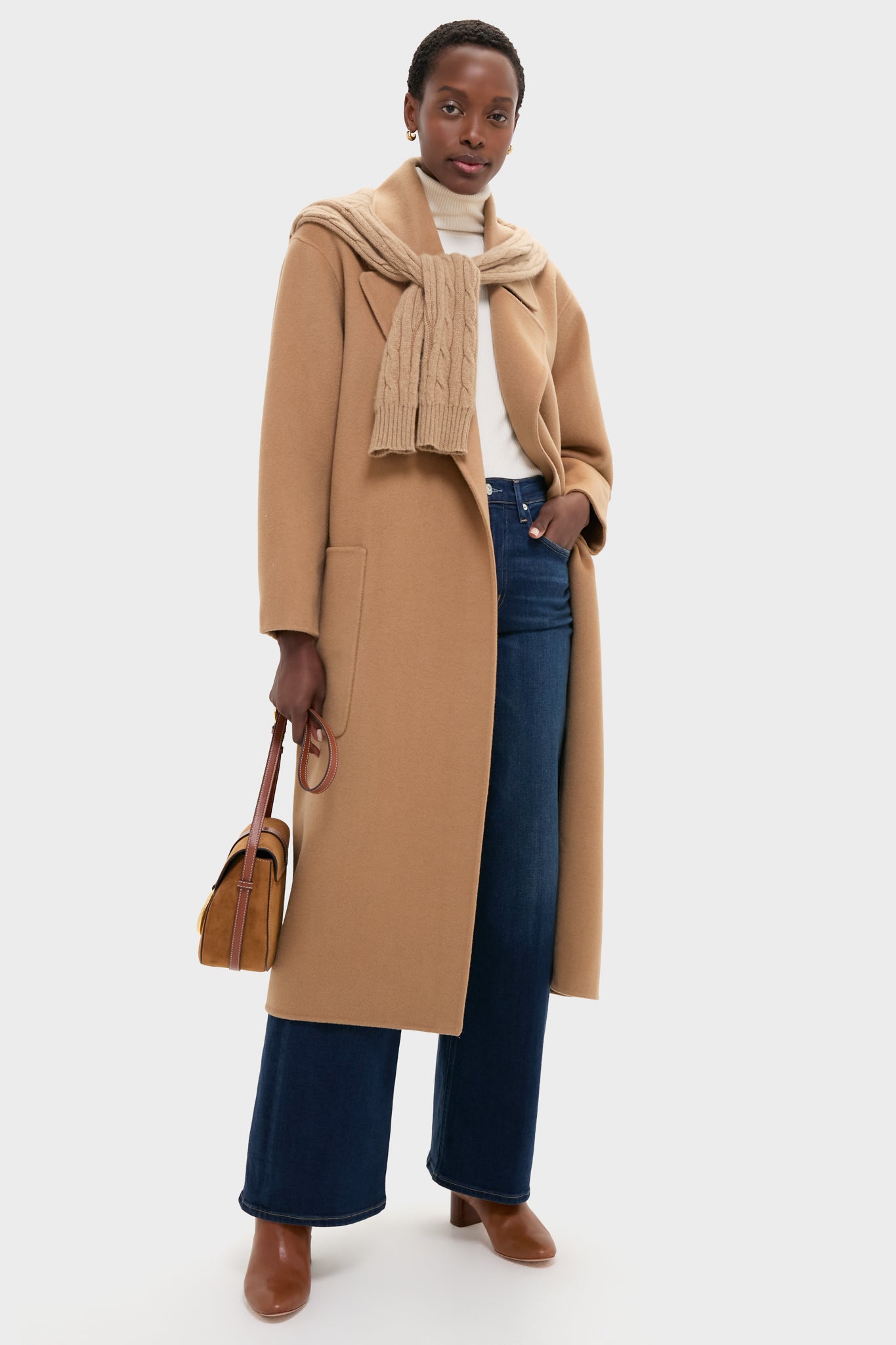 Camel Wool Trinity Coat-Beilave