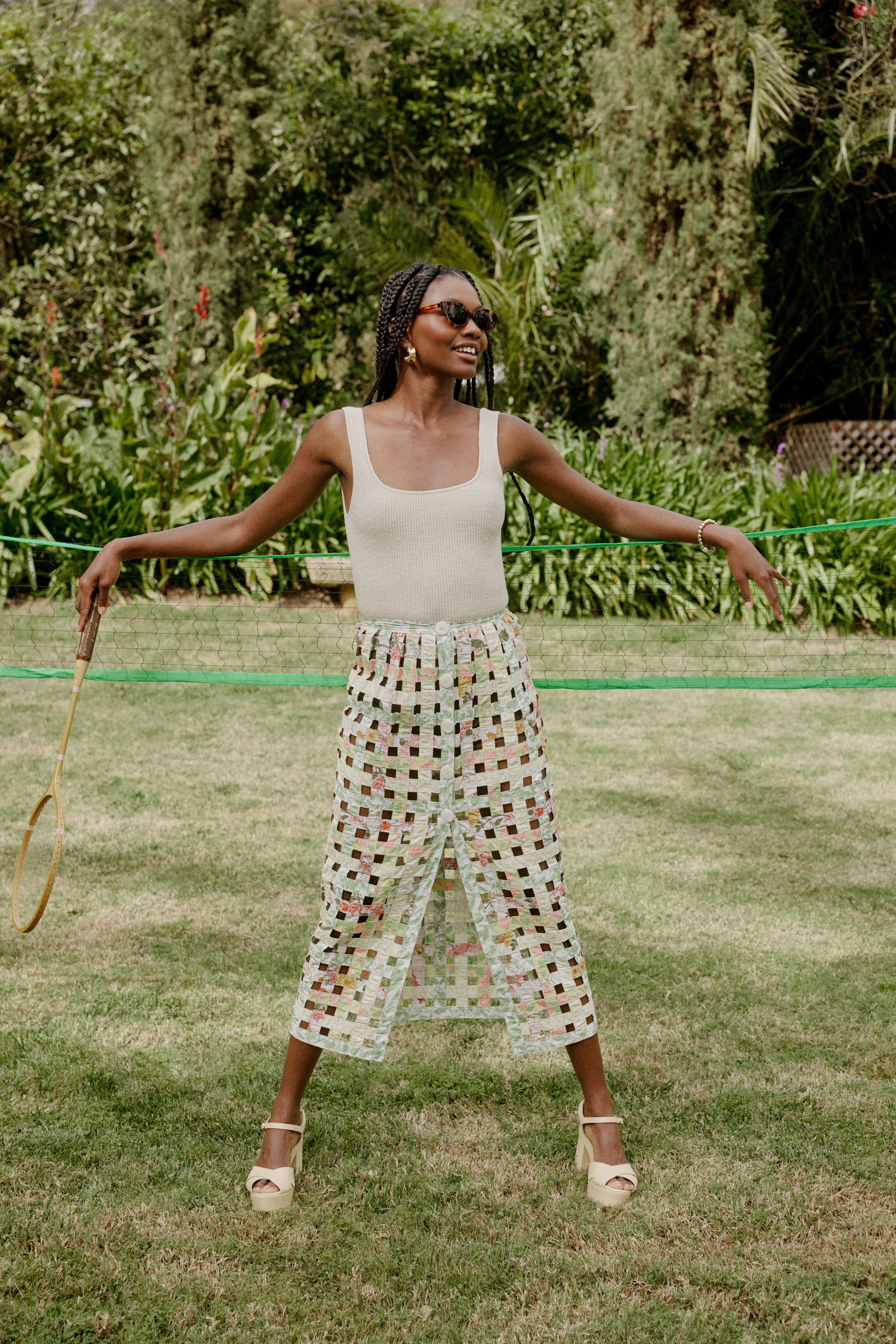 Warm Multi Basket Skirt-Beilave