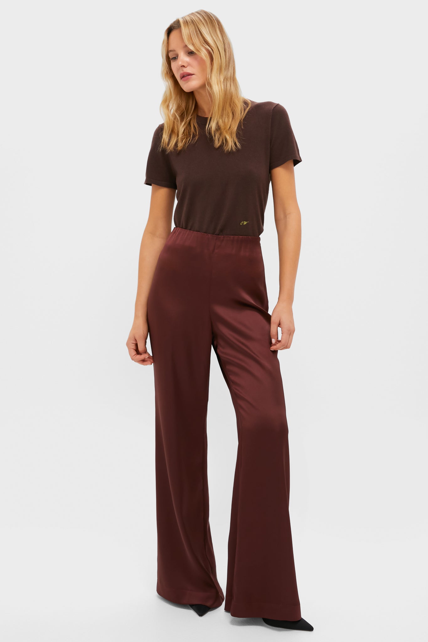 Chocolate Satin Deja Pants-Beilave