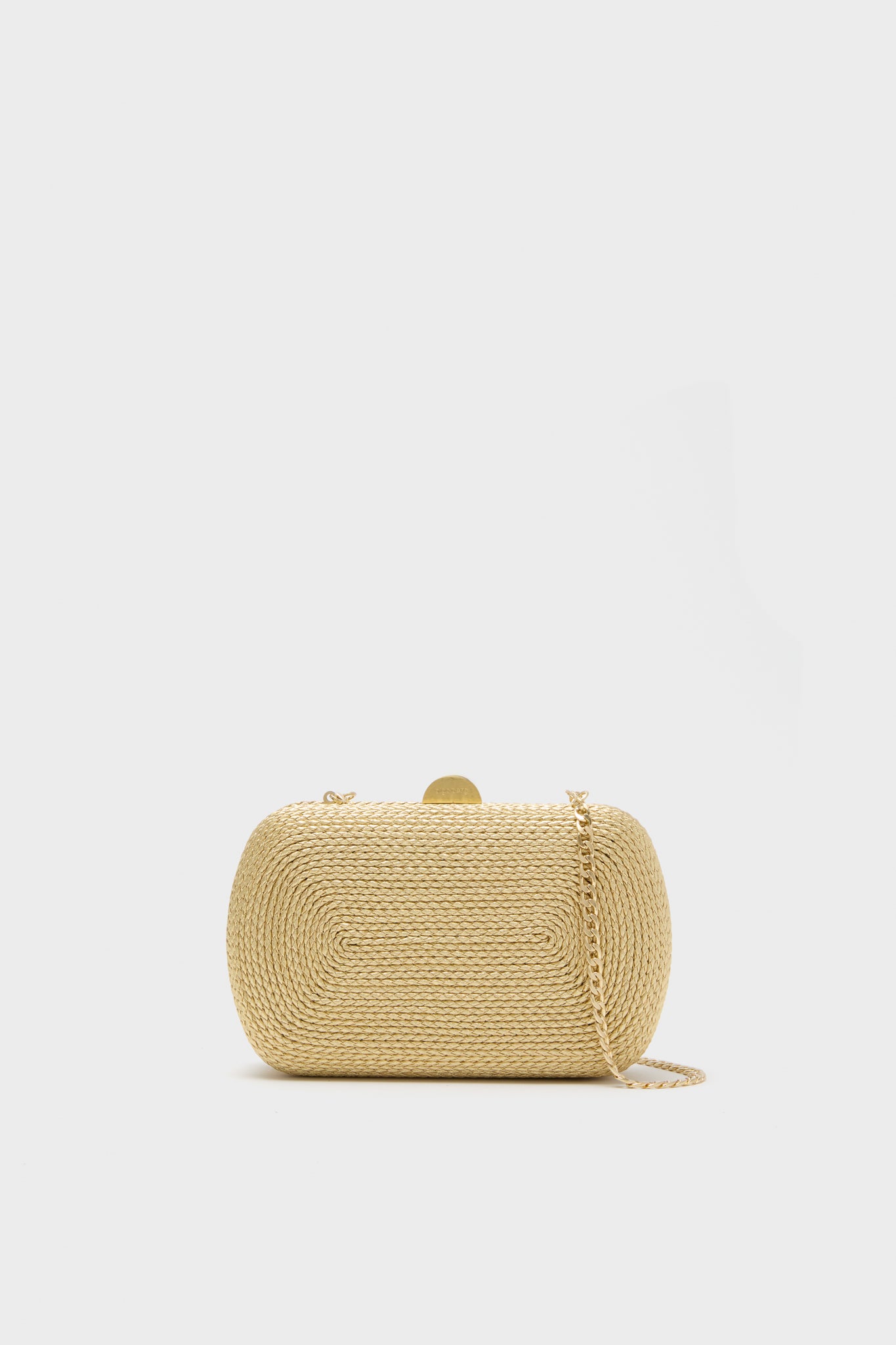 Gold Martina Coiled Rope Clutch-Beilave