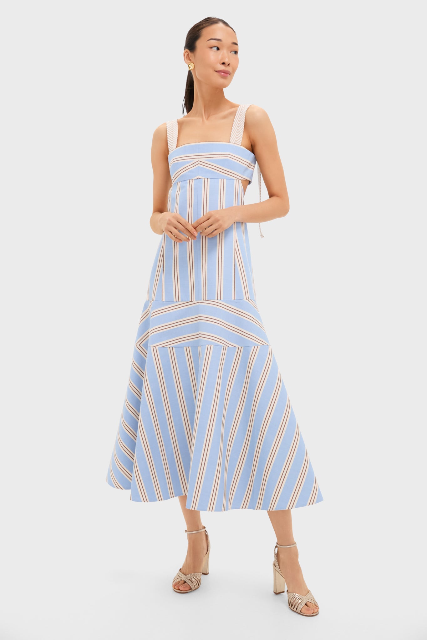 Havana Stripe Talette Dress-Beilave