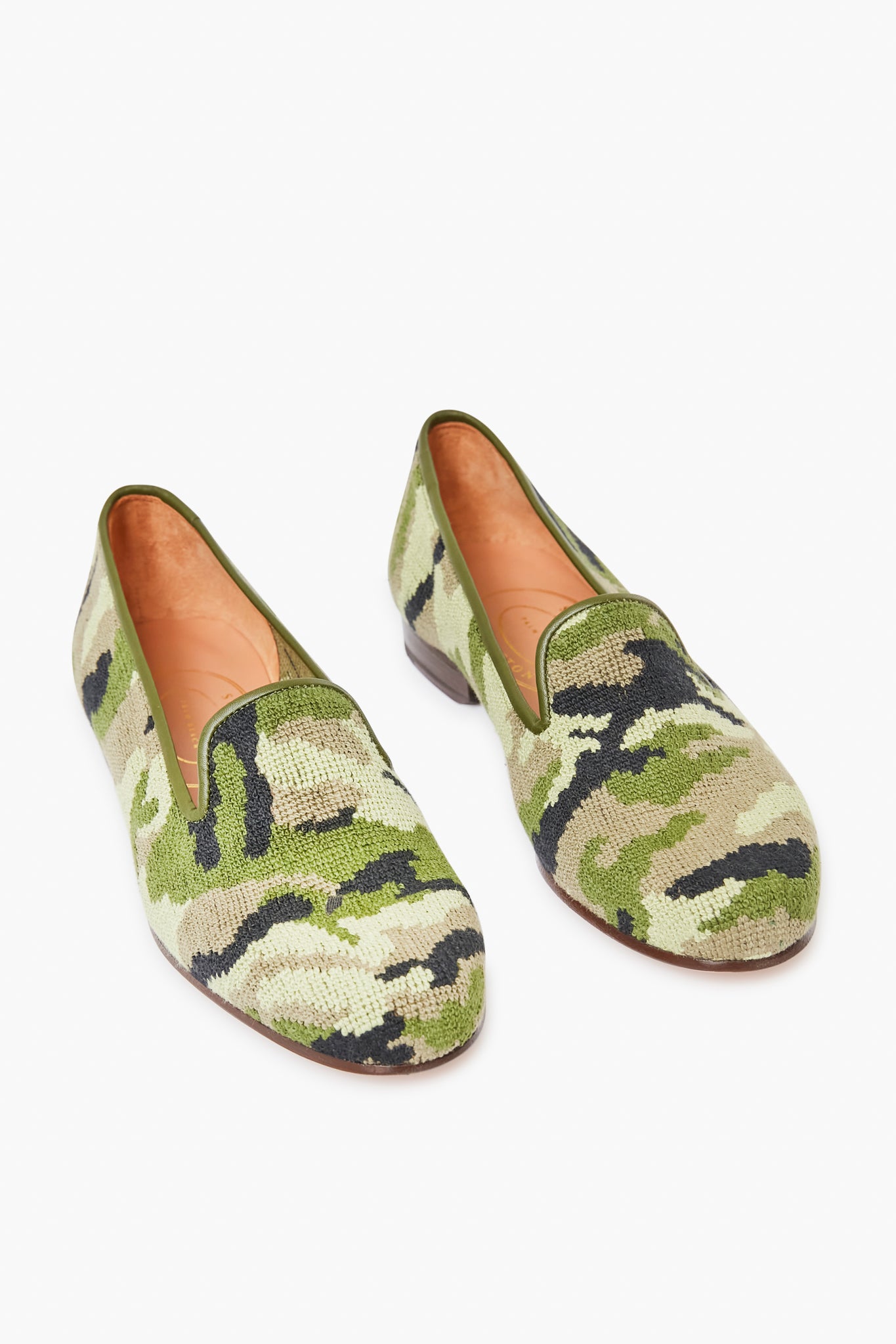 Camo Needlepoint Slippers-Beilave