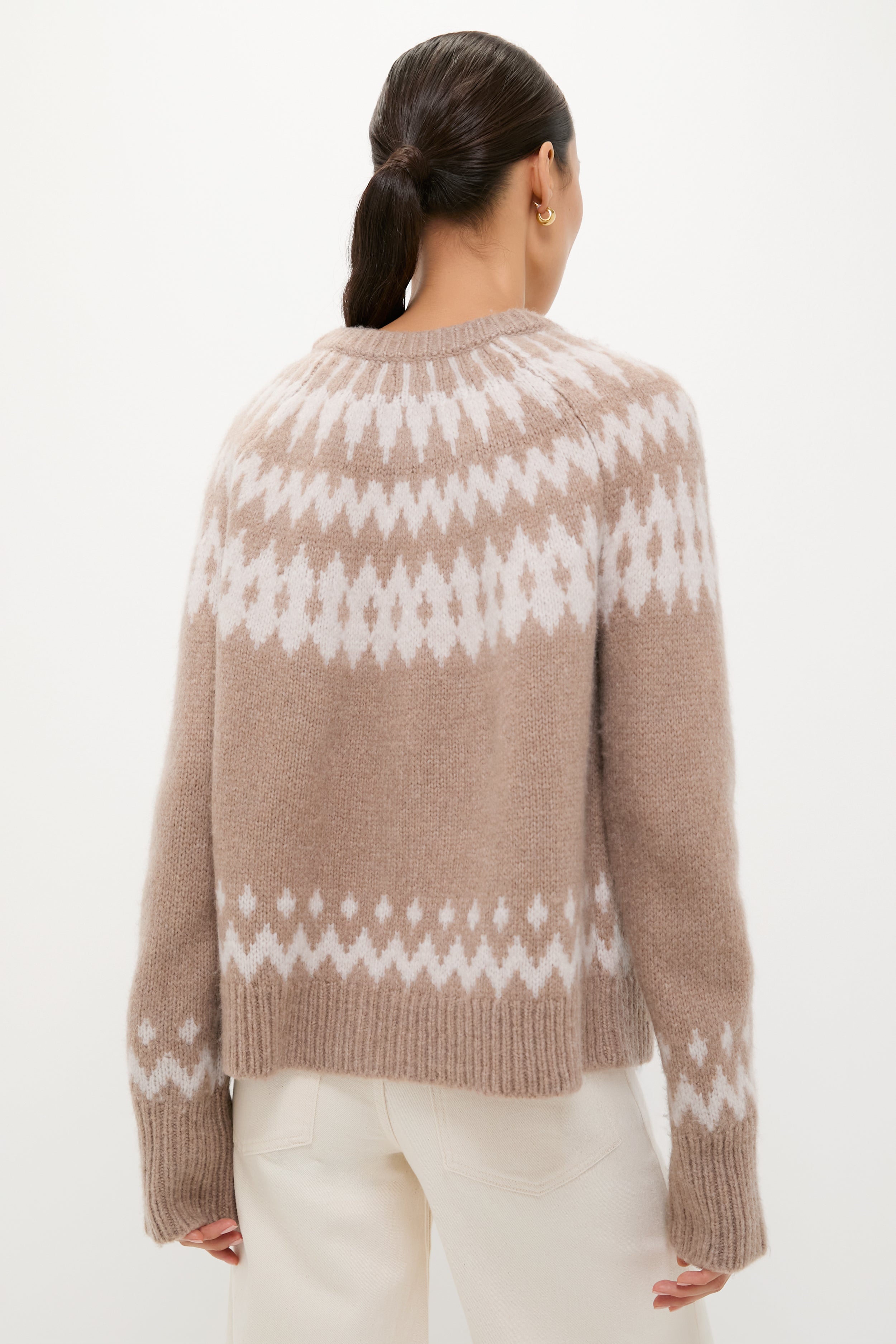 Brown and Gray Marlow Fair Isle Cardigan-Beilave