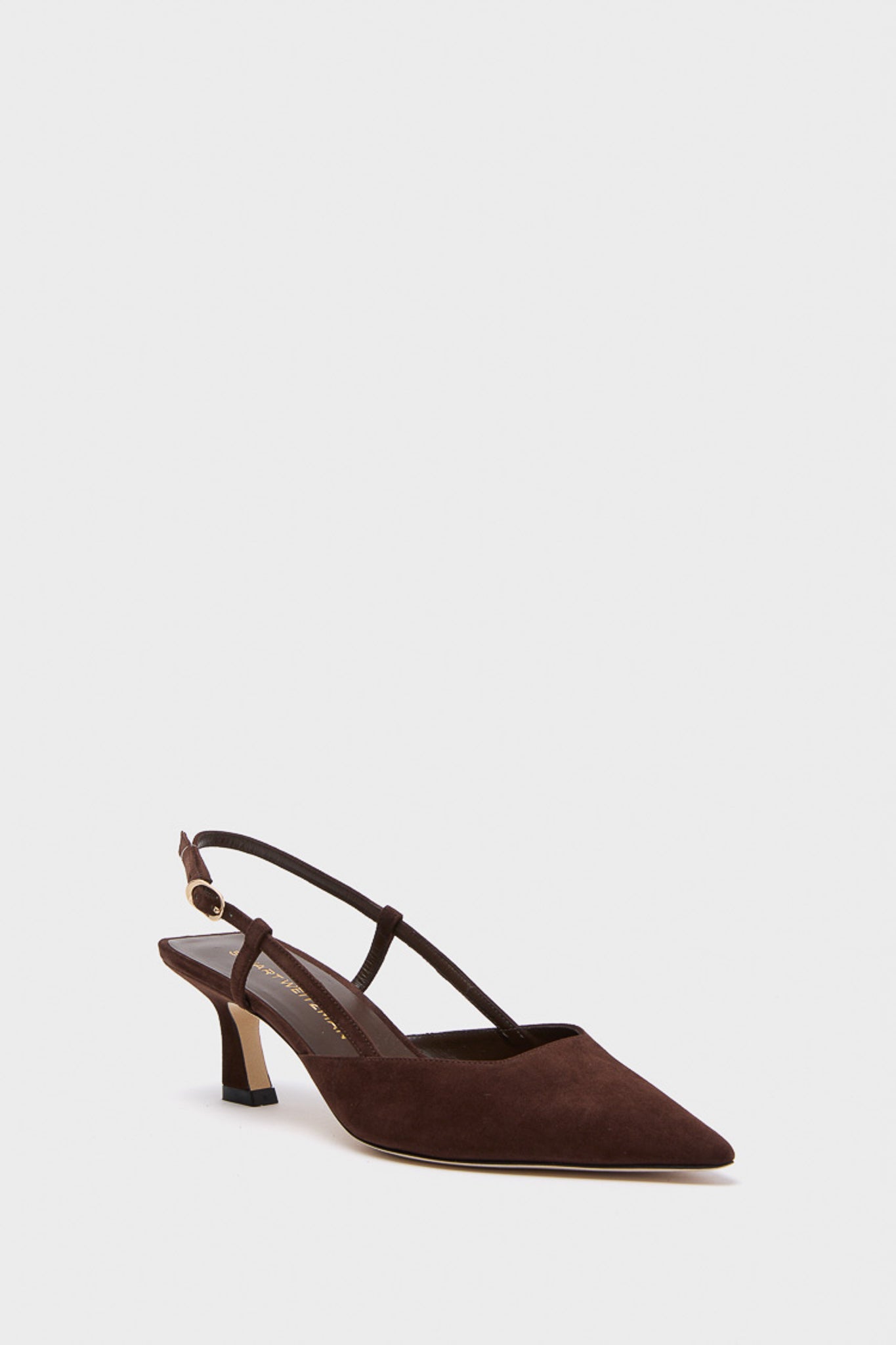 Walnut Patent 50 Vinnie Slingback Heels-Beilave