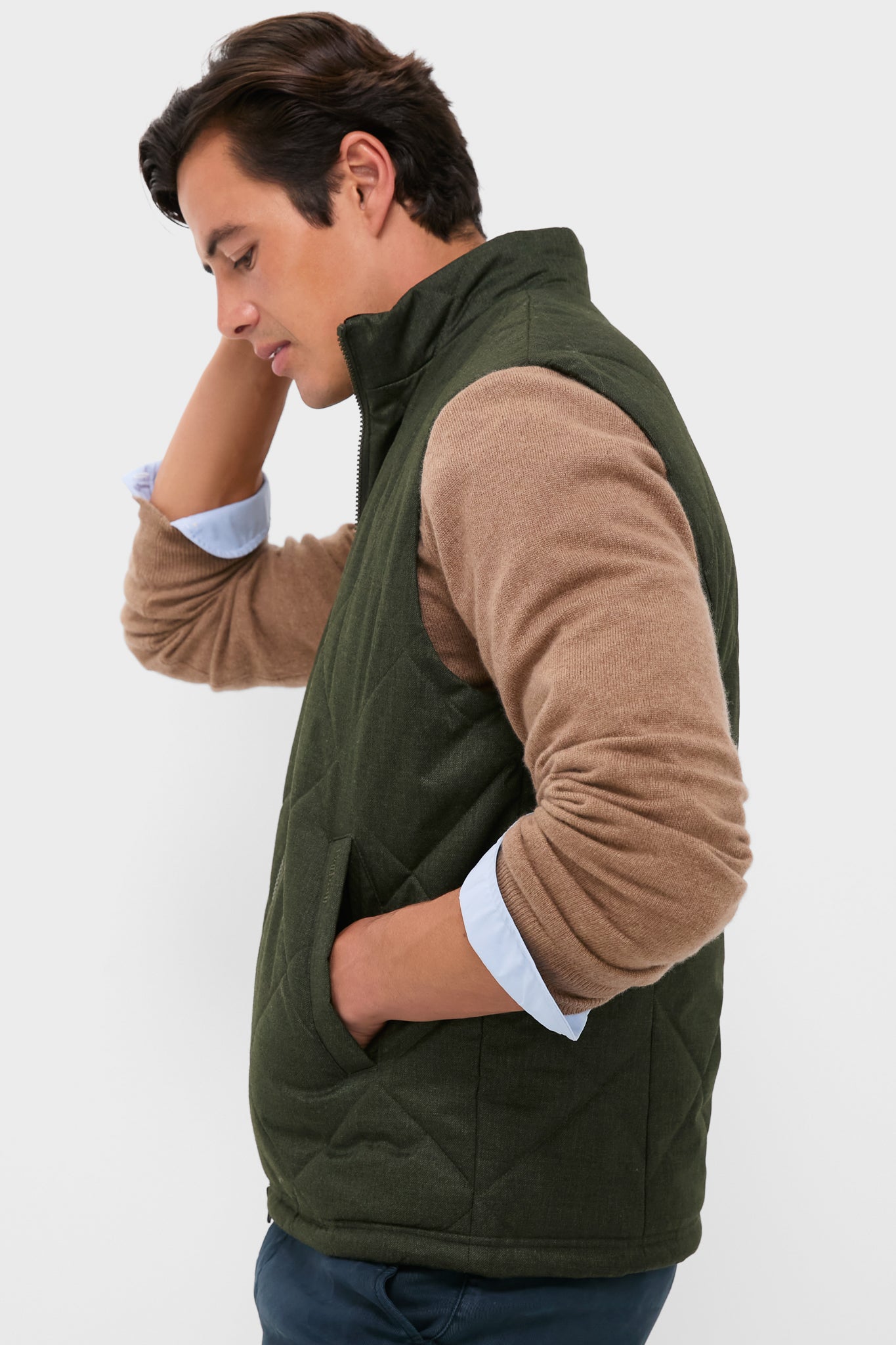 Olive Winter Finn Gilet-Beilave