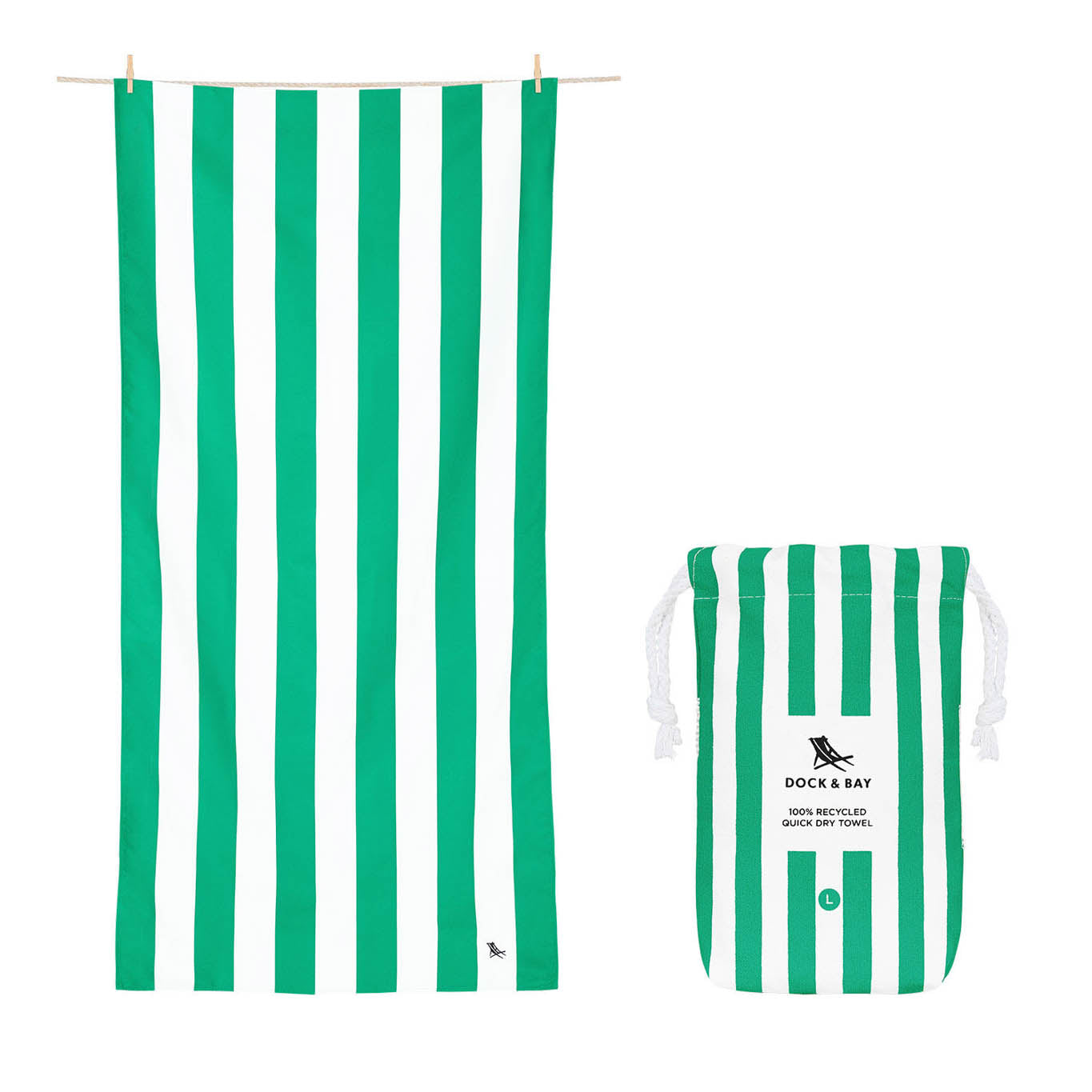 Cancun Green Cabana Towel-Beilave