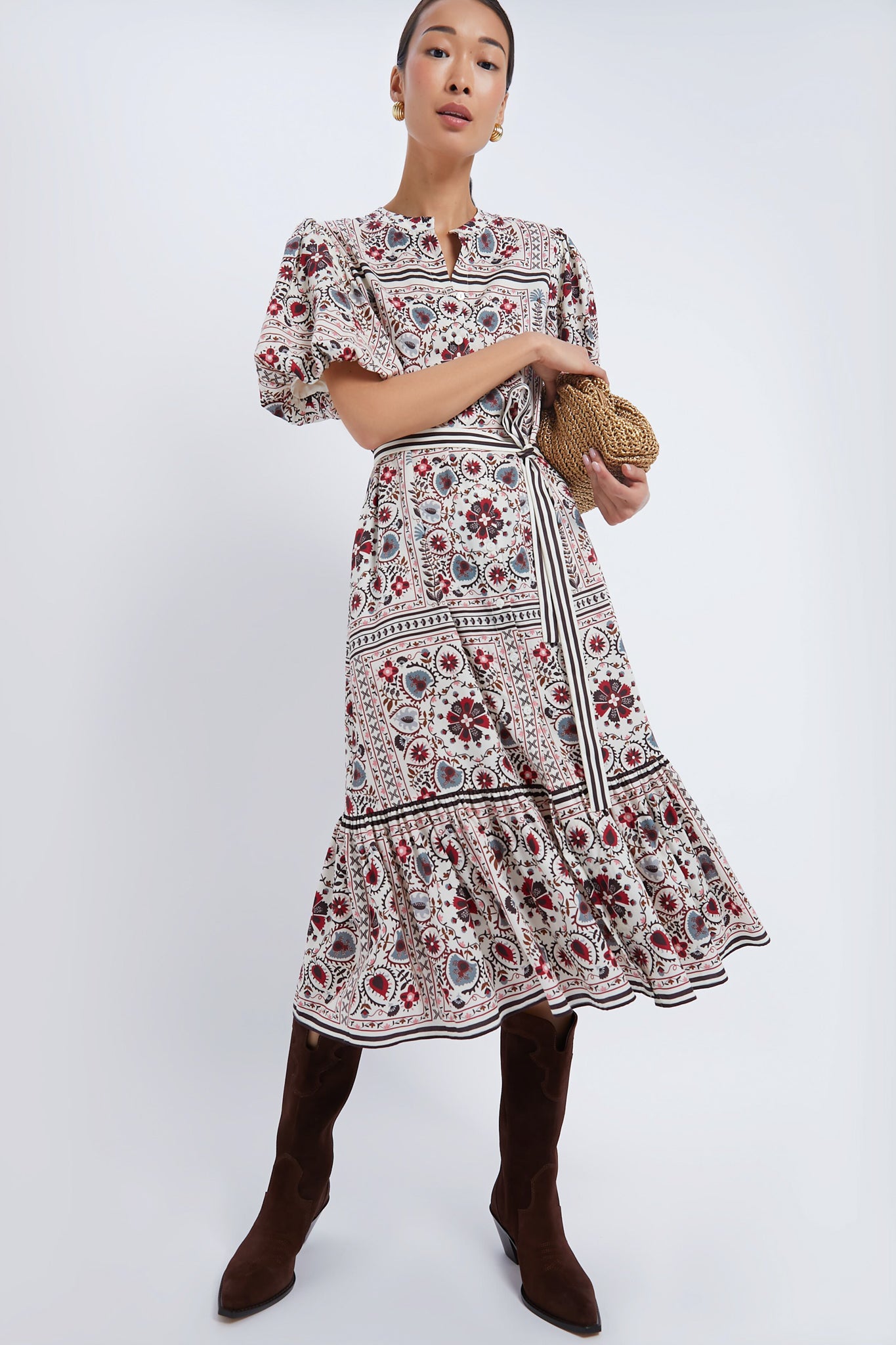 Patchwork Floral Lewis Dress-Beilave