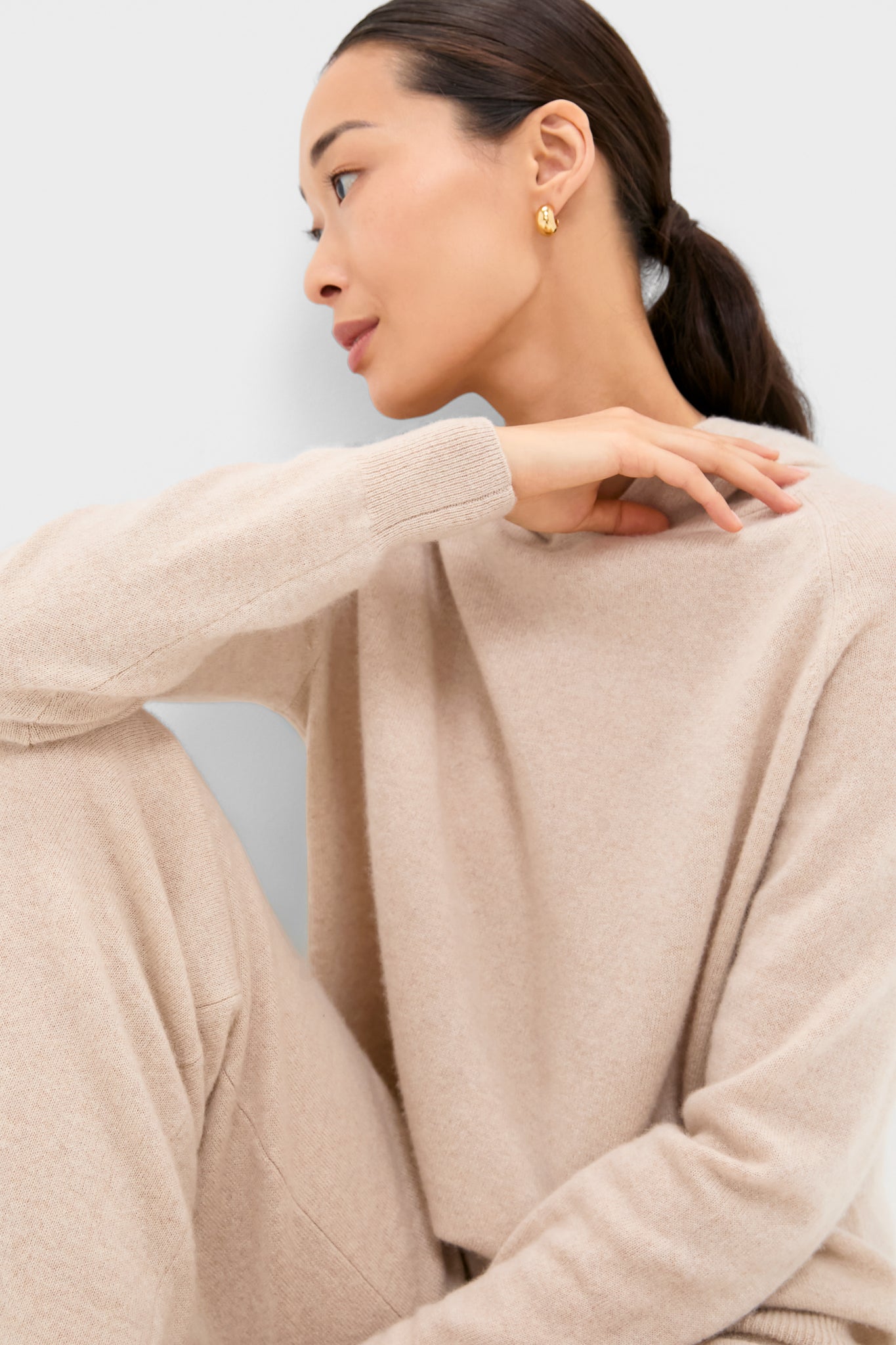 Sandstone Cashmere Jane Hoodie-Beilave