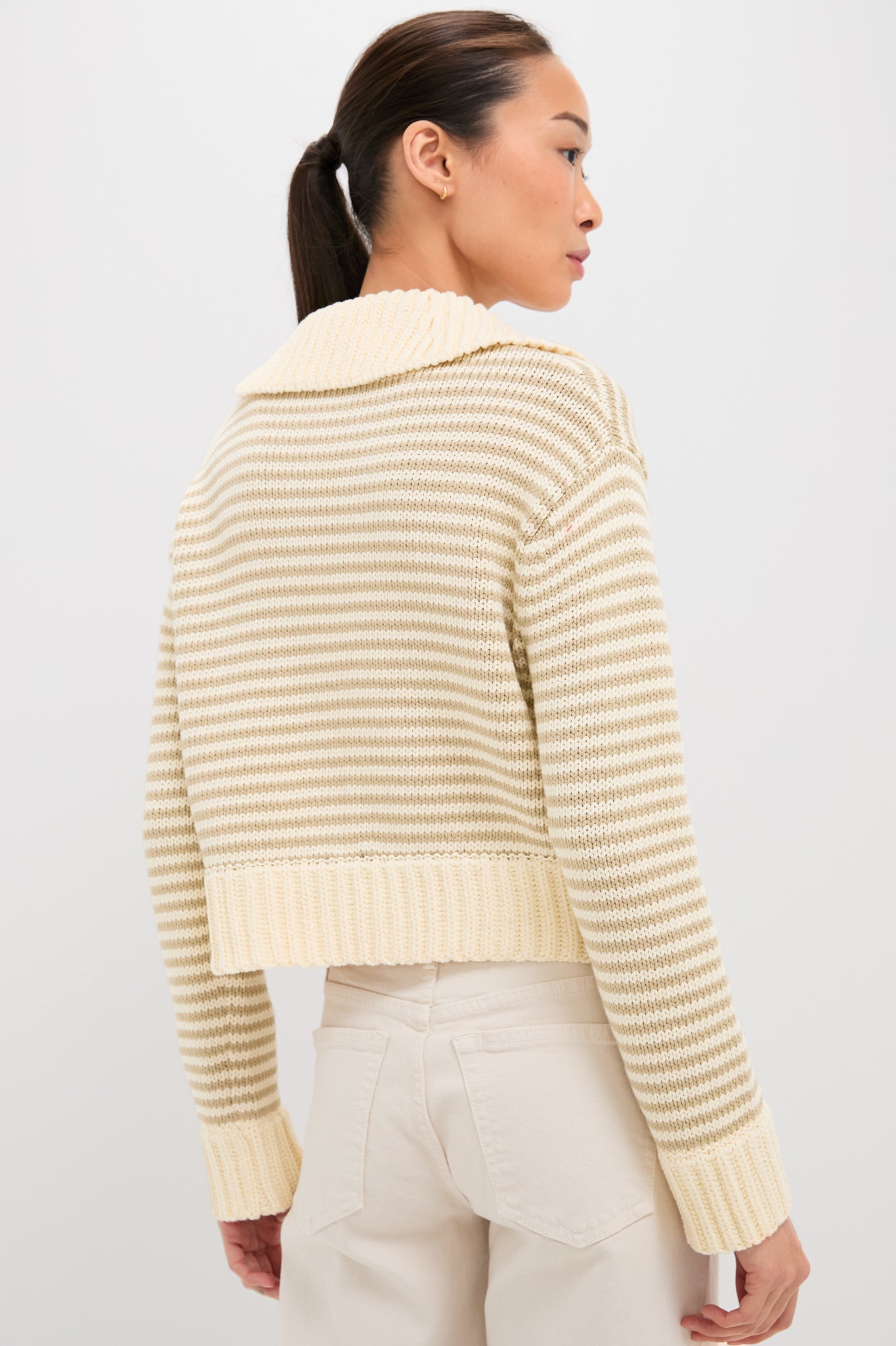 Striped Doro Henley Sweater-Beilave