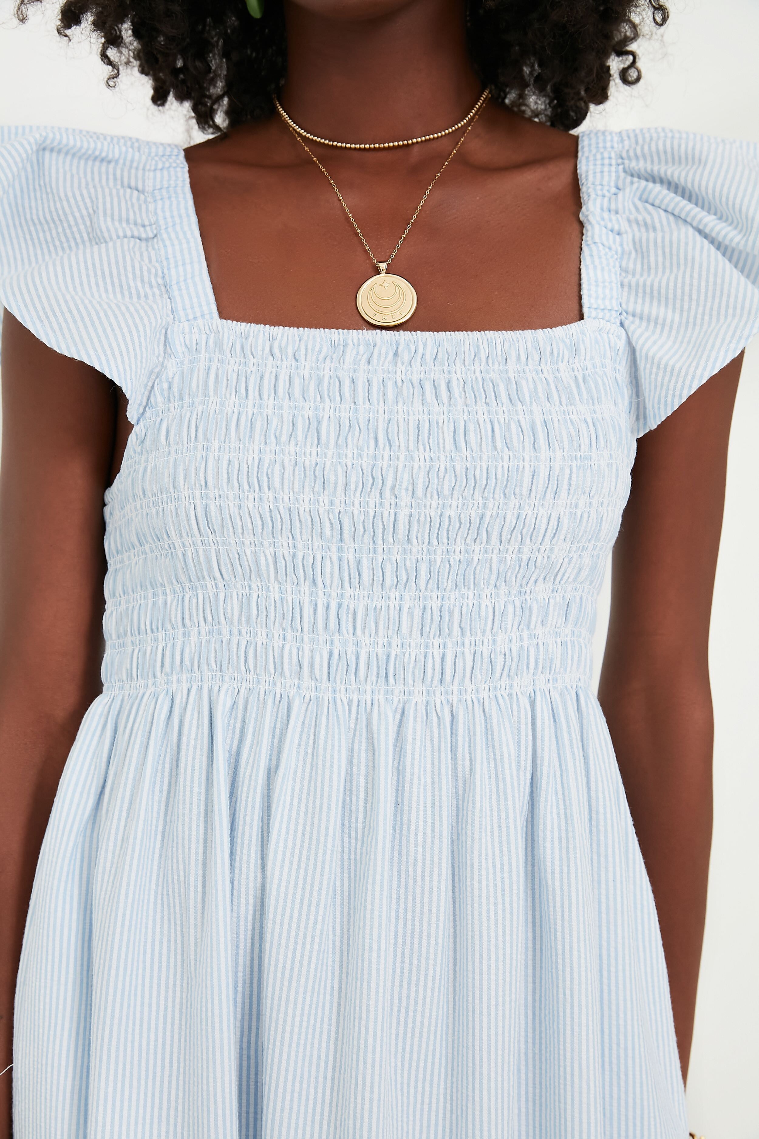 Blue Stripe Tuscany Dress-Beilave