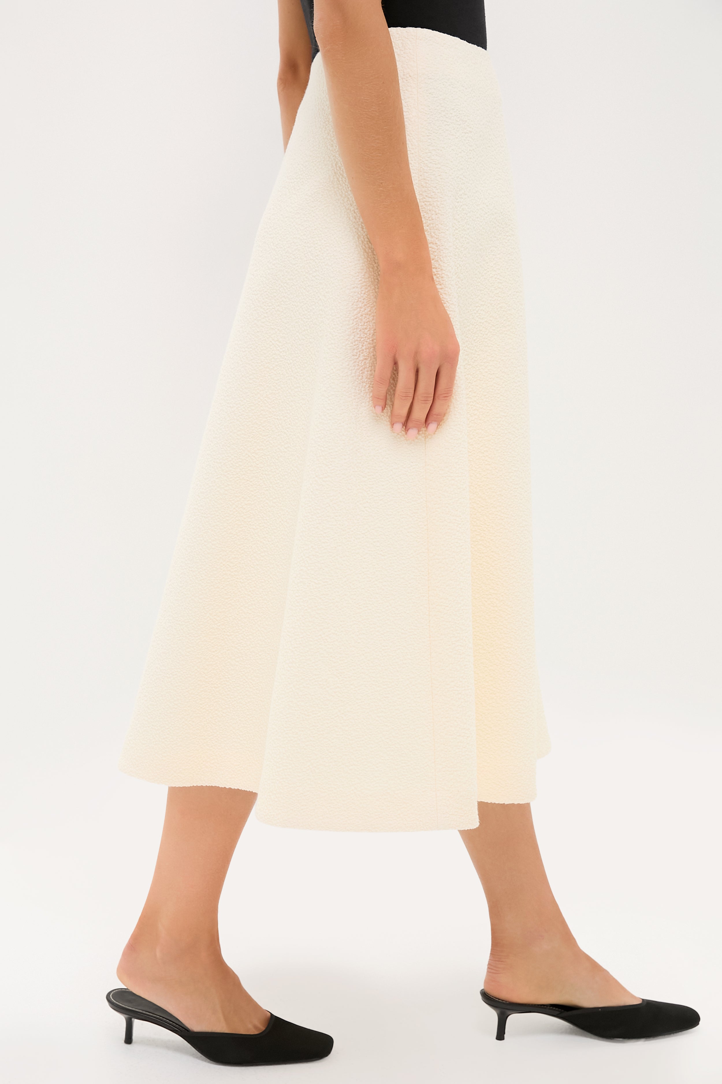 Cream Boucle Nicolette Skirt-Beilave