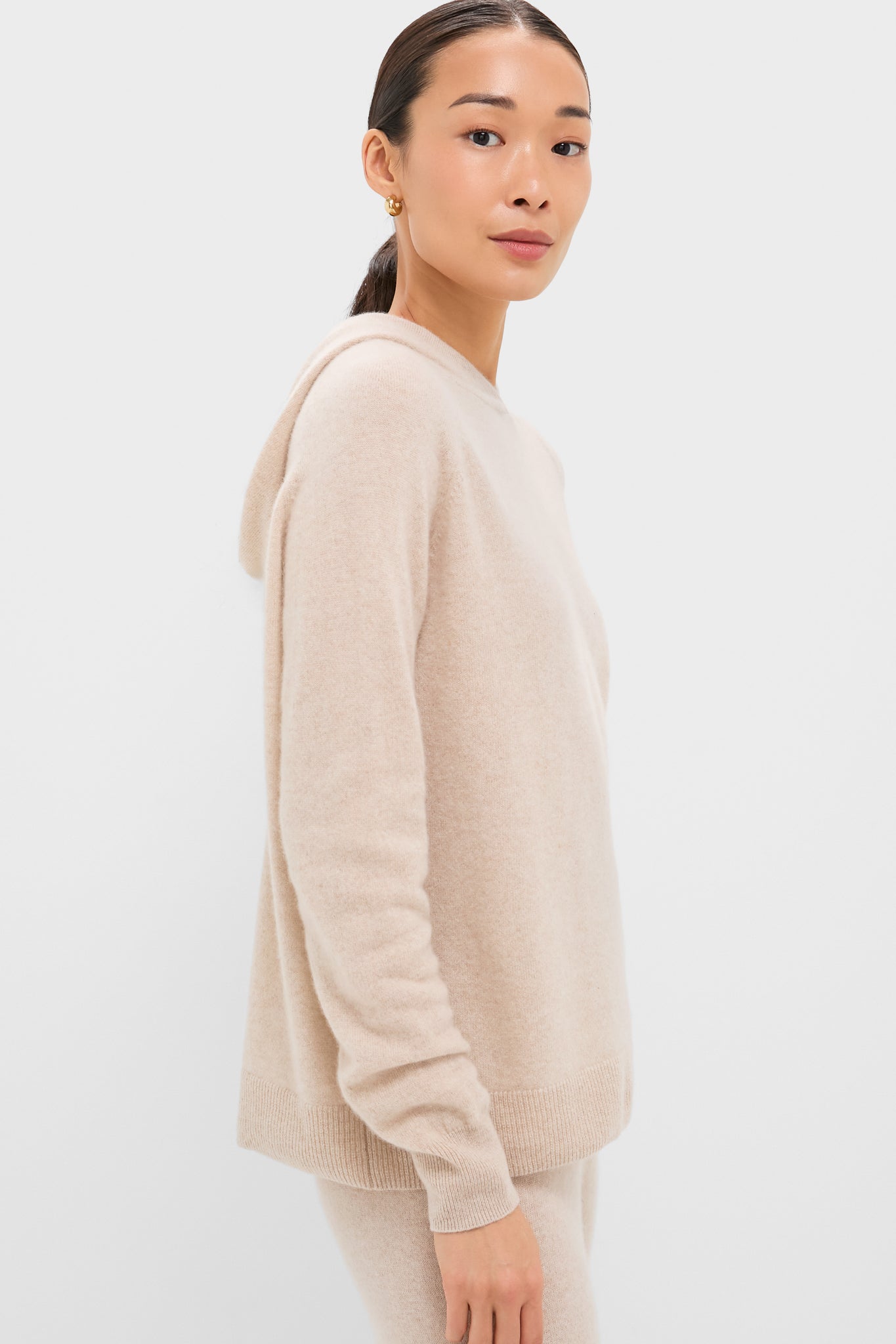 Sandstone Cashmere Jane Hoodie-Beilave