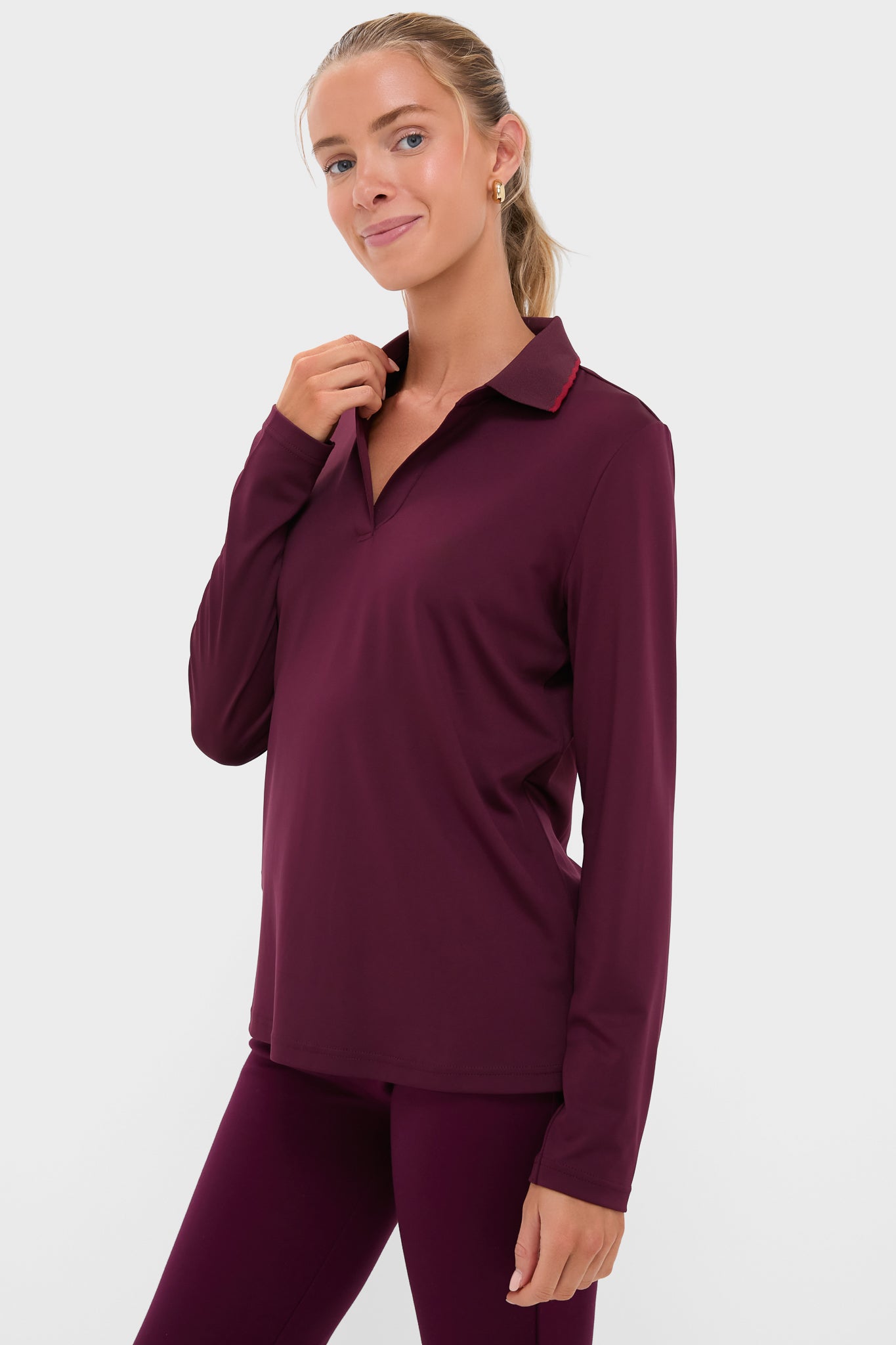 Winetasting Long Sleeve Performance Jersey Caroline Polo-Beilave