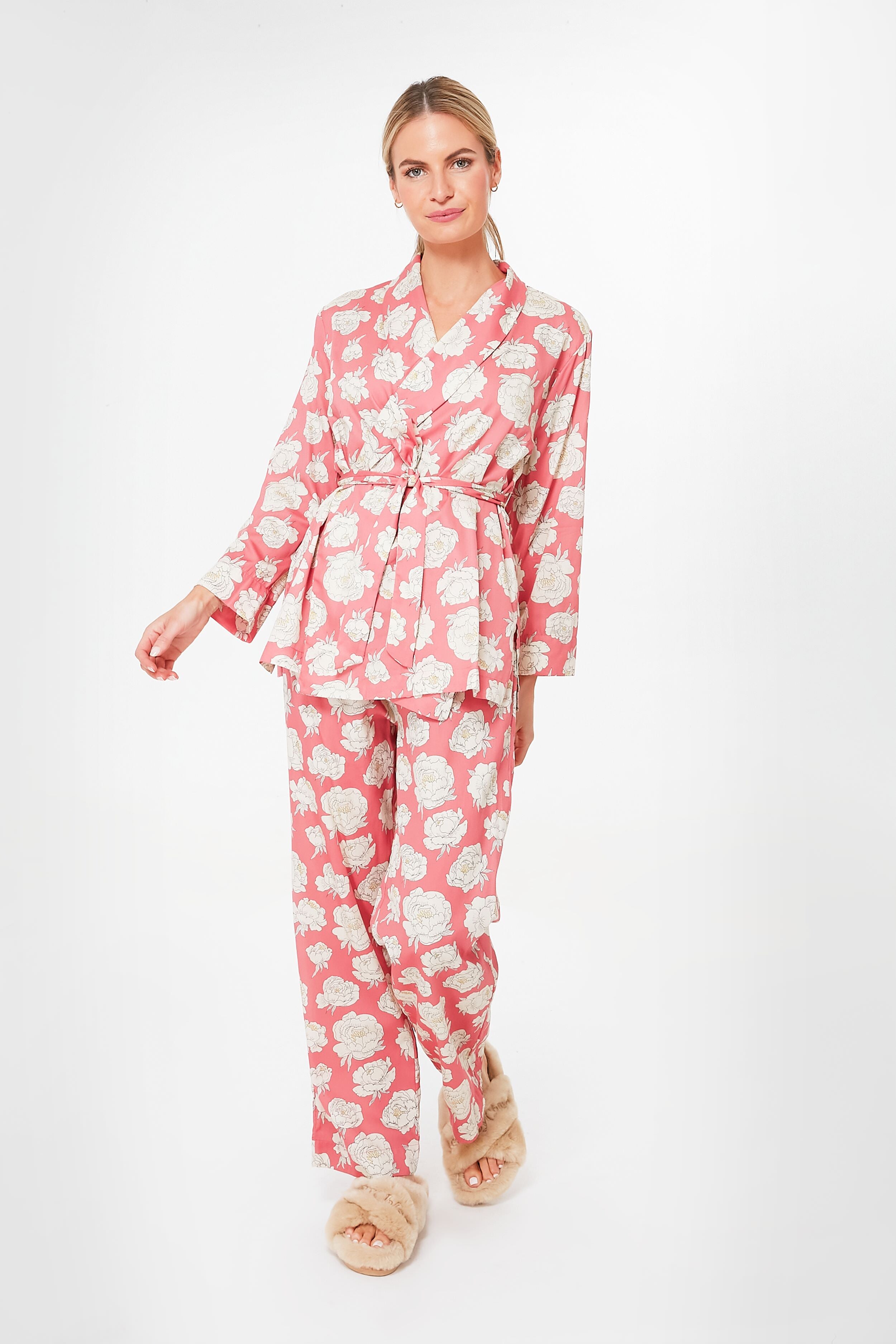 Tyrian Pink Violaine Pajama Pants-Beilave