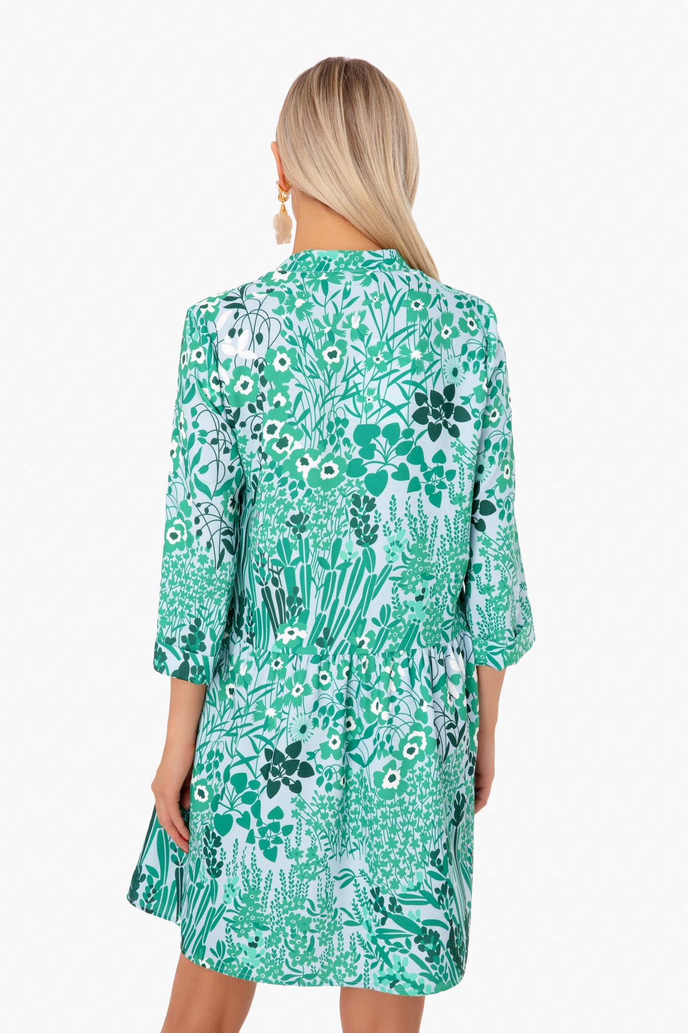 Wildflower Silk Royal Shirt Dress-Beilave