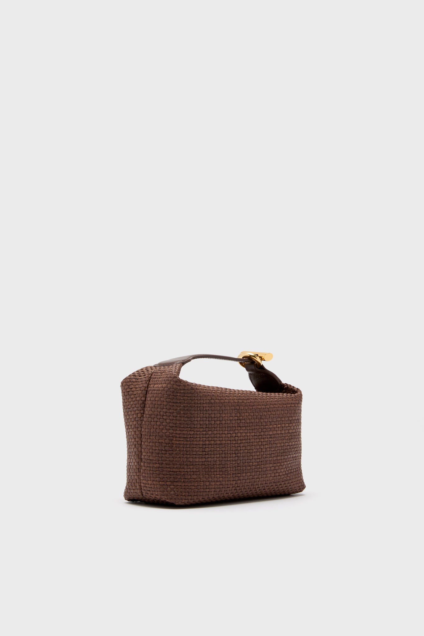 Caramel Raffia Micro Pillow Pouch-Beilave