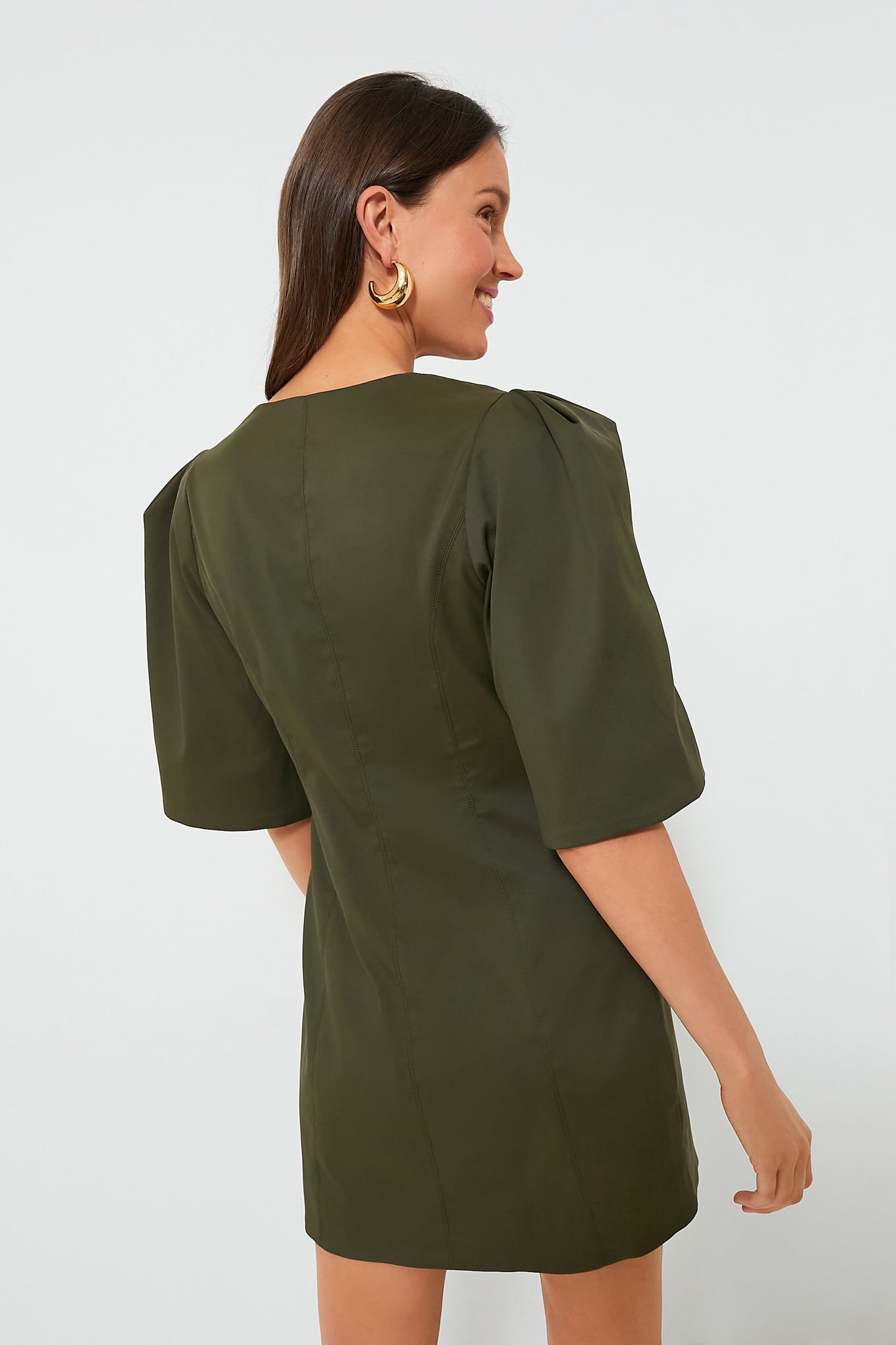 Olive Twill Ariella Dress-Beilave
