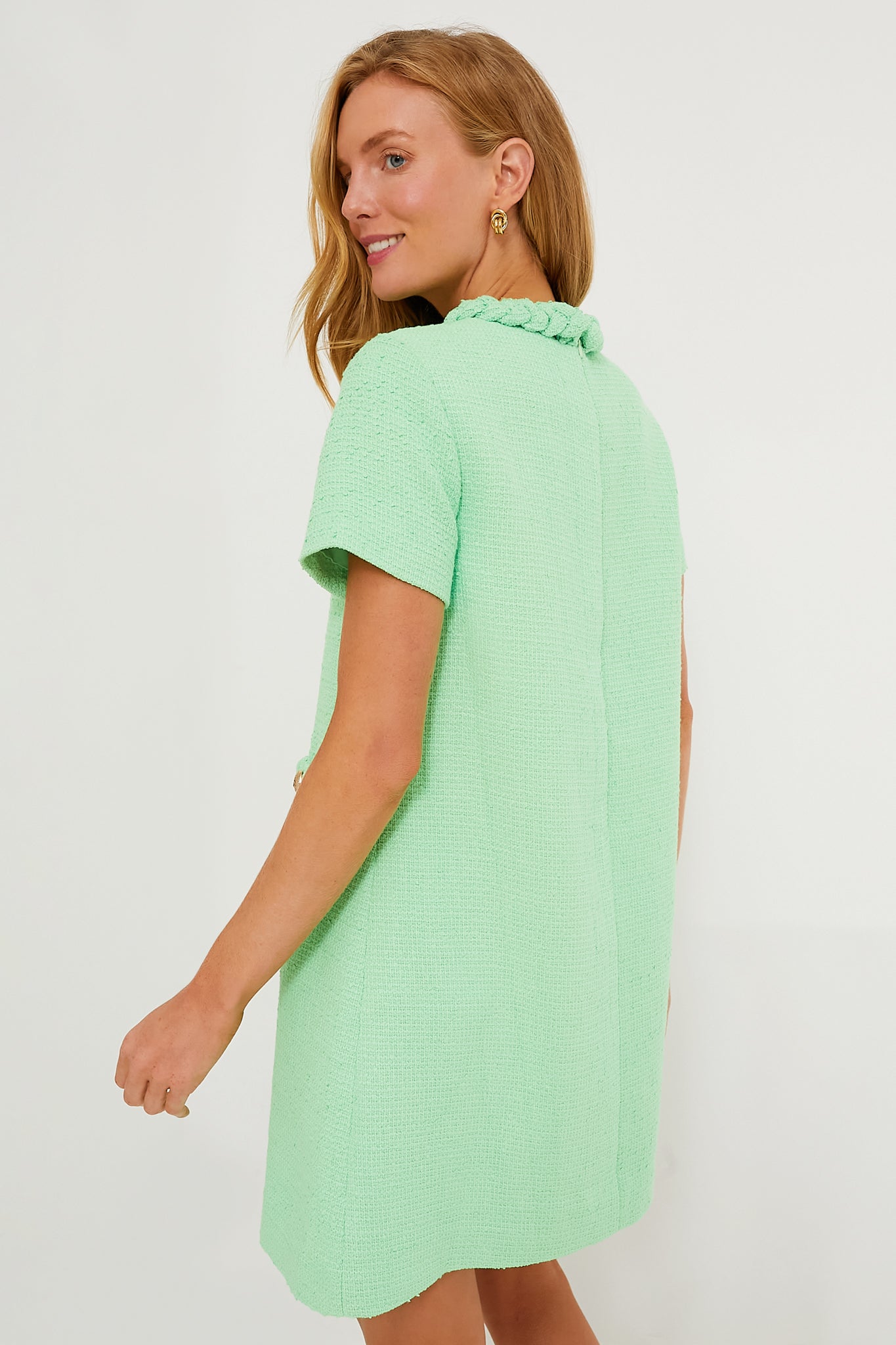 Palm Beach Green Tweed Jackie Dress-Beilave