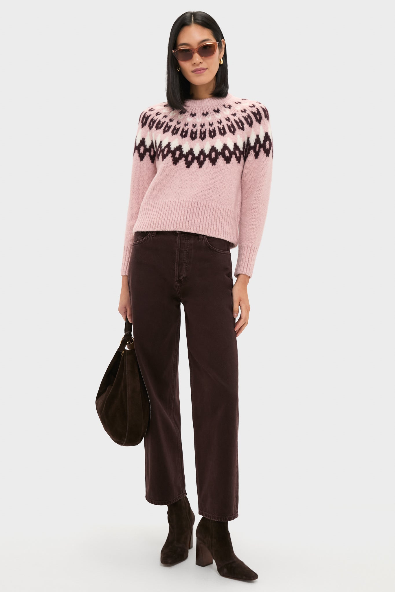 Deep Petal Multi Anne Fairisle Pullover-Beilave