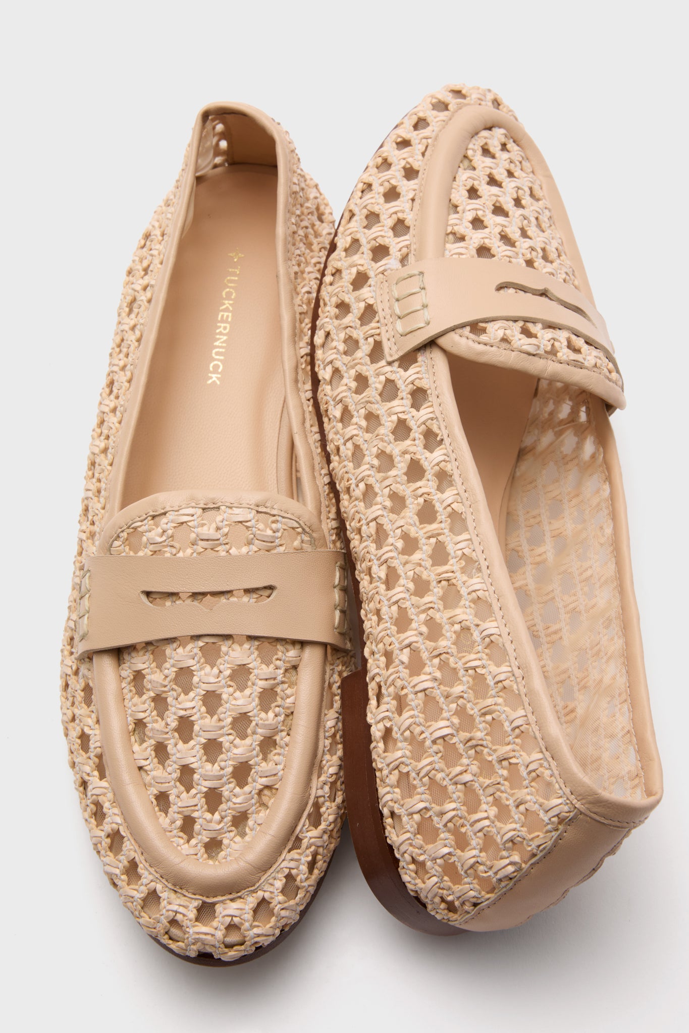 Bone Woven Rowan Loafers-Beilave