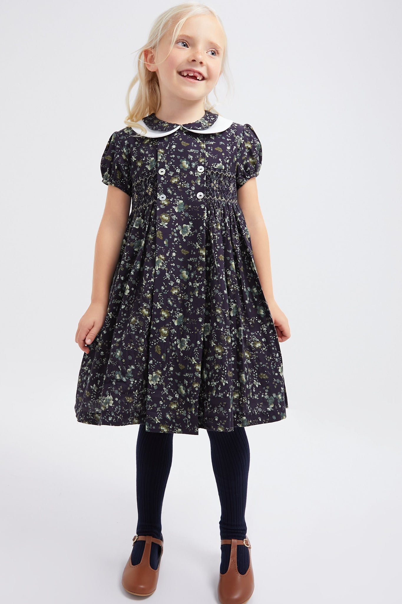 Dark Tan Leather T Bar Shoes-Beilave