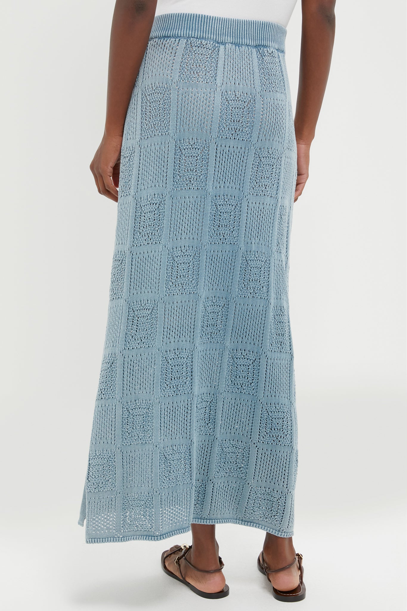 Indigo Pointelle Preston Skirt-Beilave