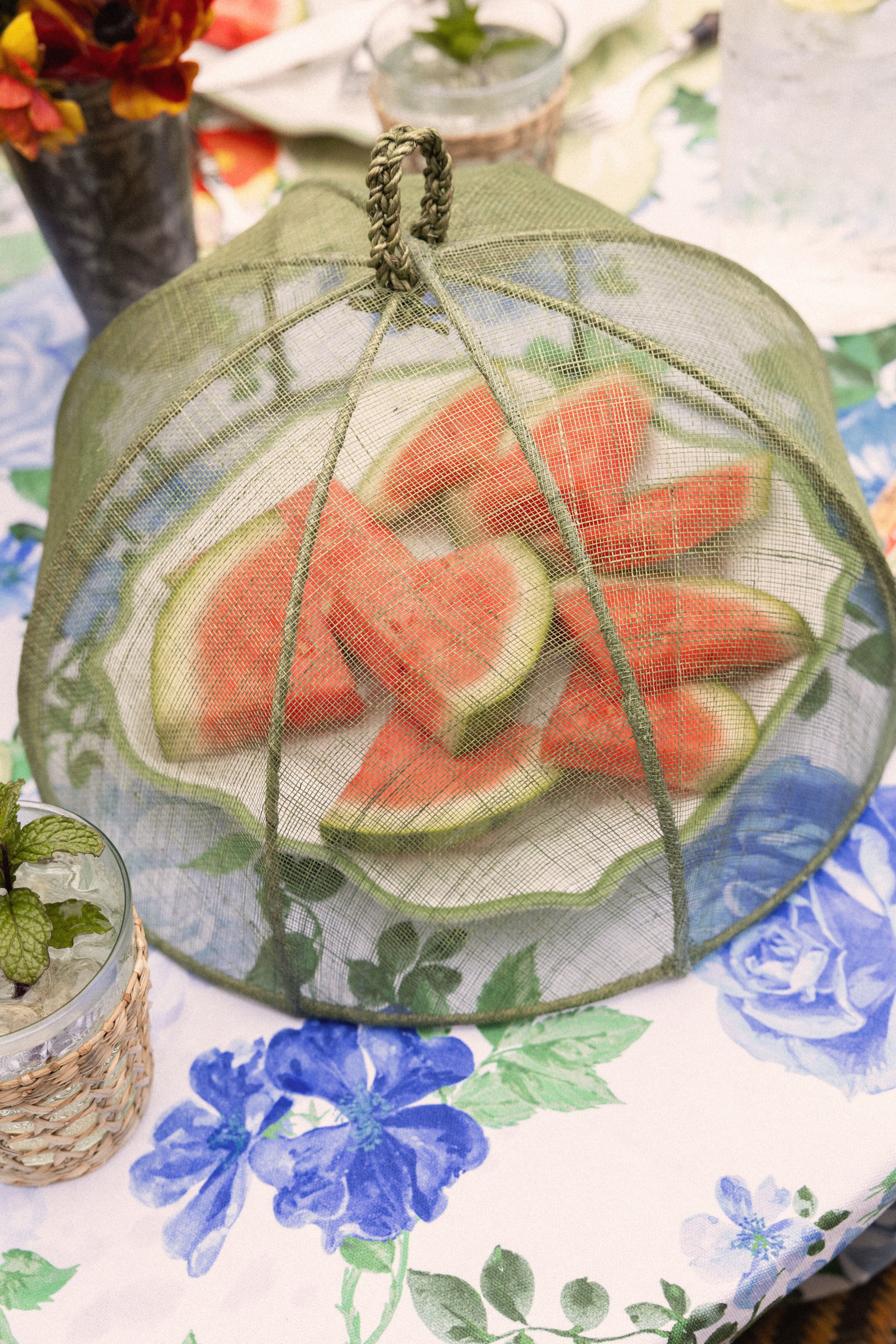 Rachel Pale Green Round Food Covers-Beilave