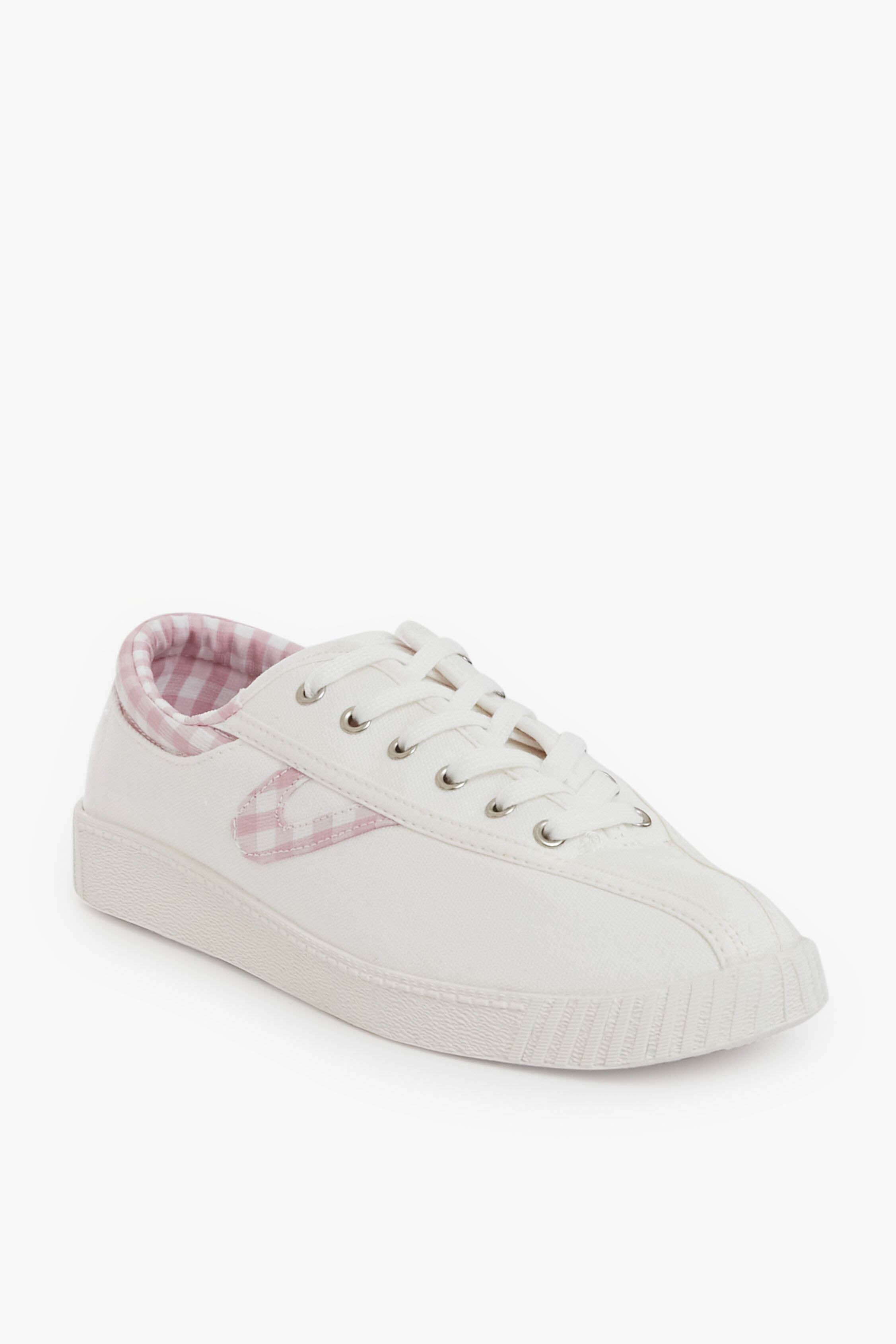 Women's Pink Gingham Nylite Sneakers-Beilave