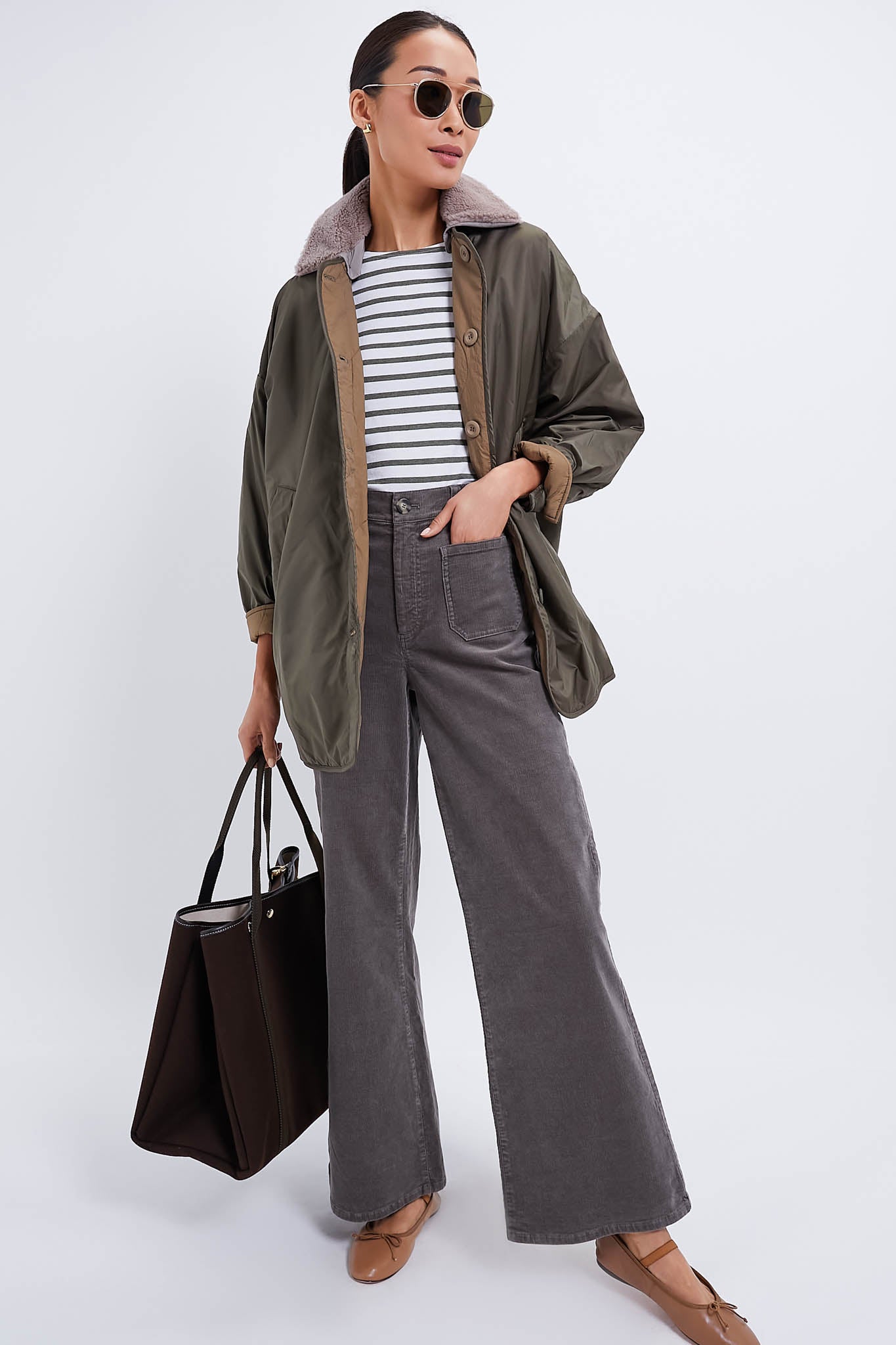 Sandwashed Dusk Corduroy Virginia Wideleg-Beilave