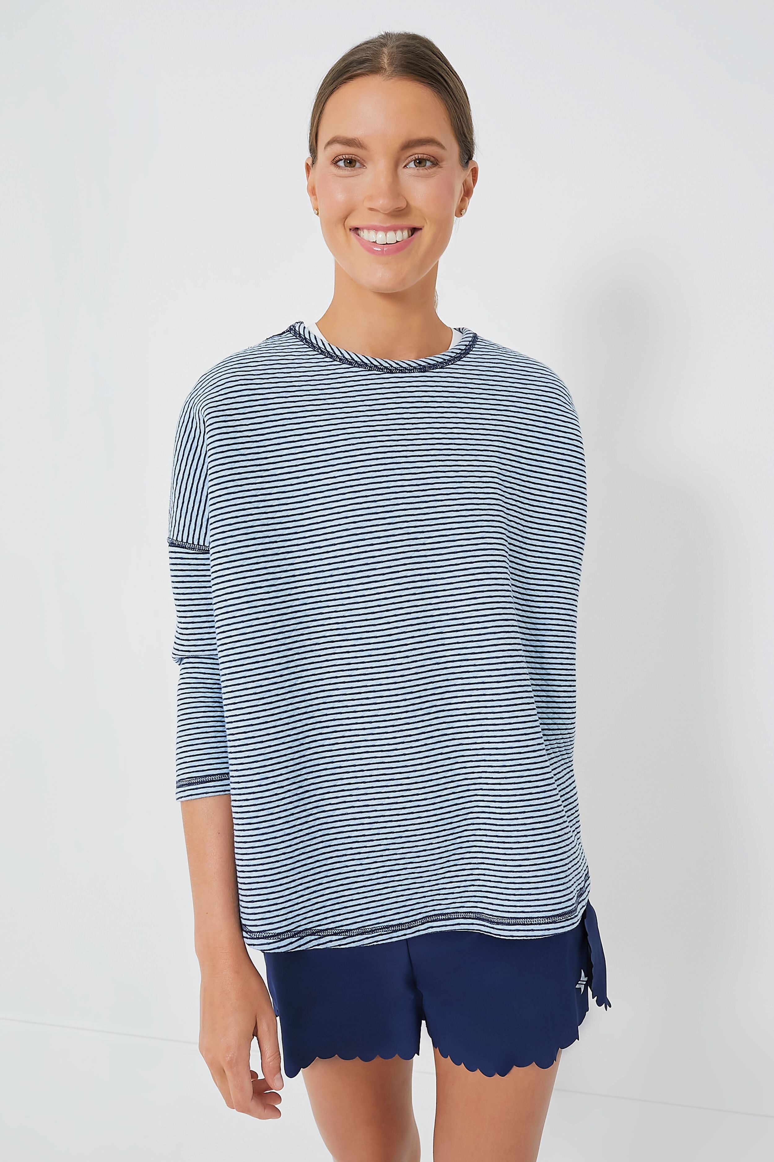 Reversible Heathered Blue Ally Swing Sweatshirt-Beilave