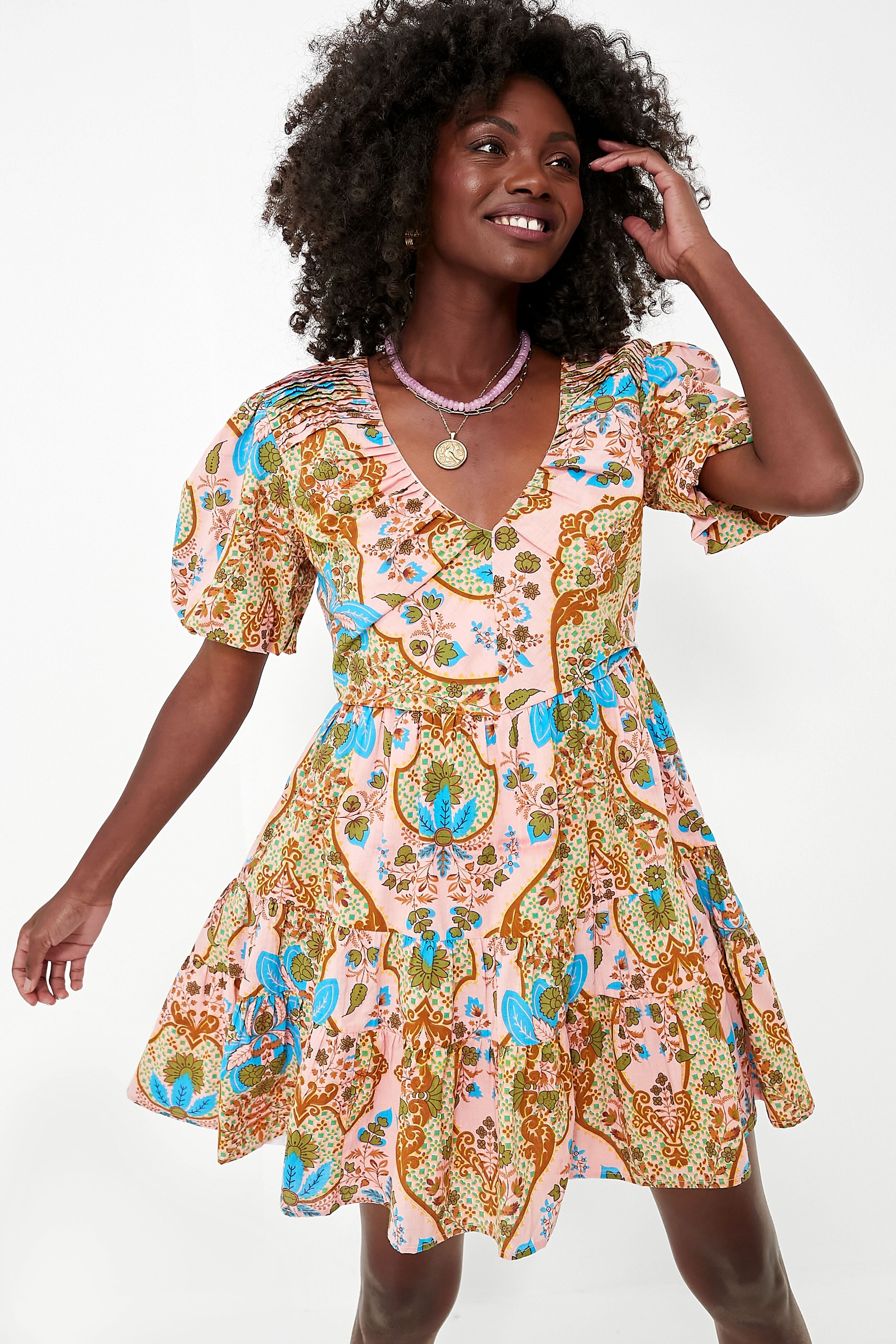 Peach Sloan Mini Dress-Beilave