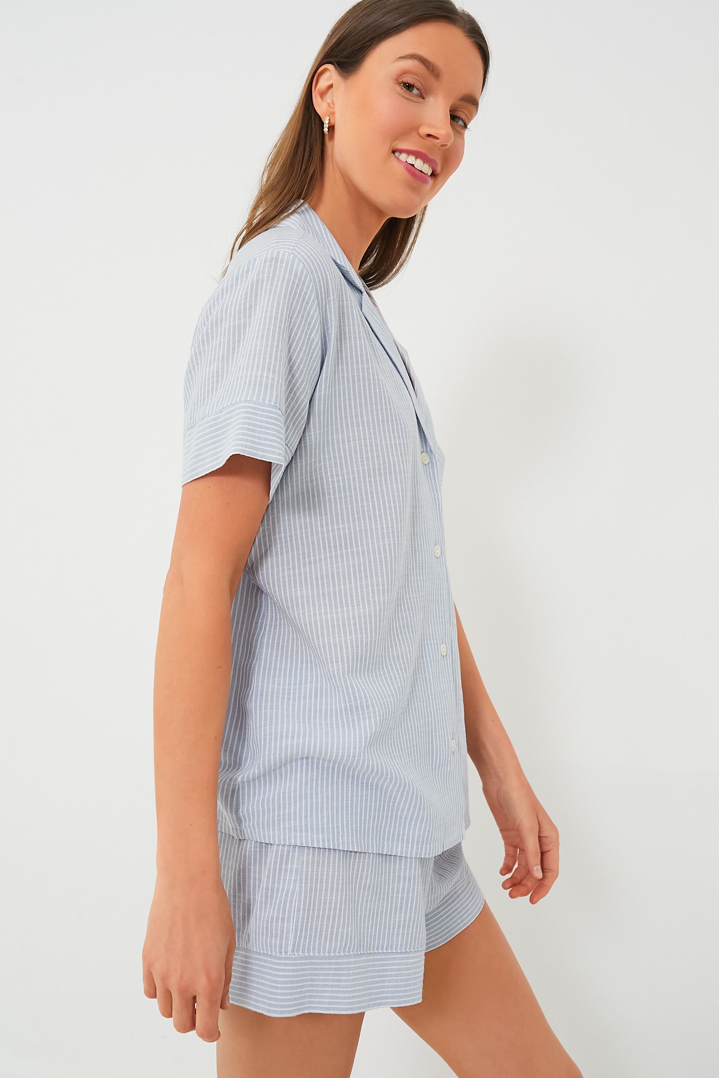 Wedgewood Striped Nautico Shortie PJ Set-Beilave