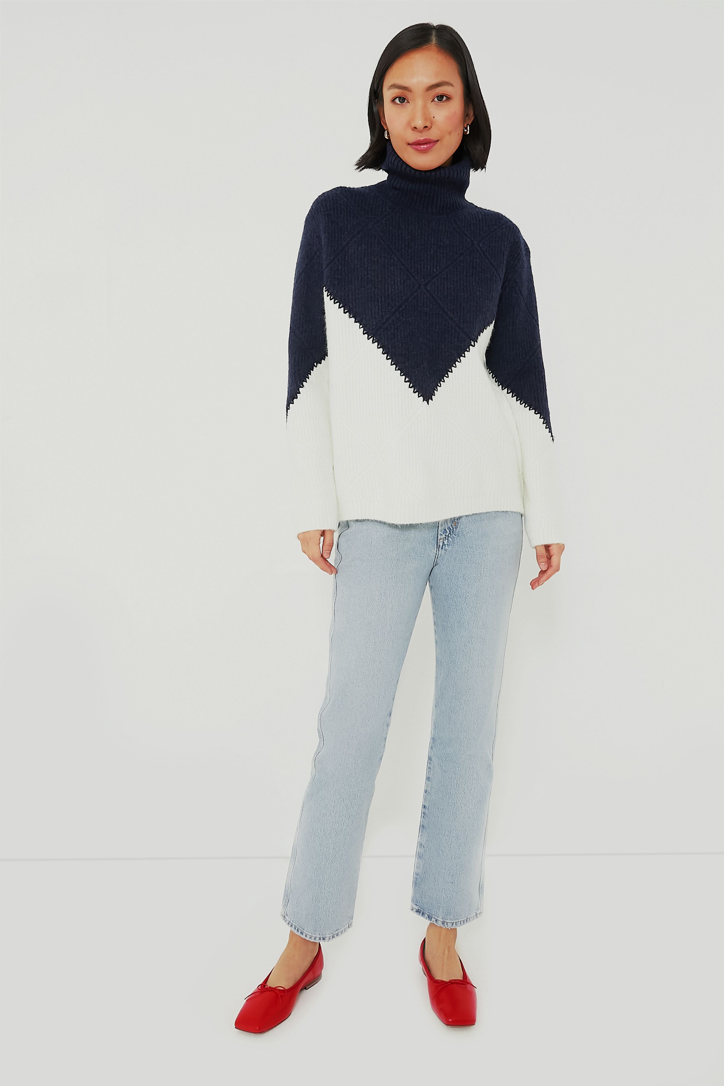 Poppy Square Toe Ballerina-Beilave