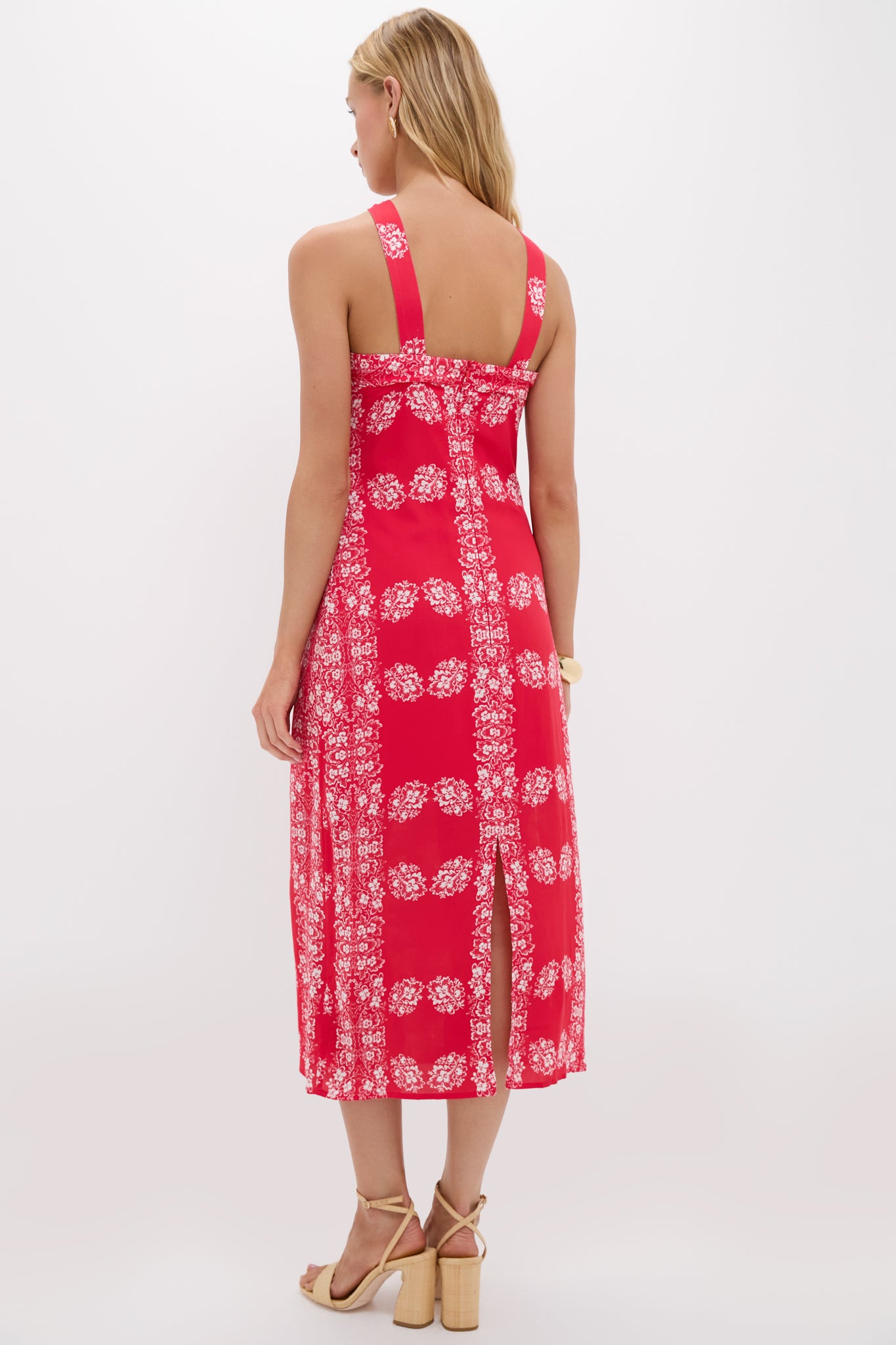 Red Floral Wauwinet Maxi Dress-Beilave