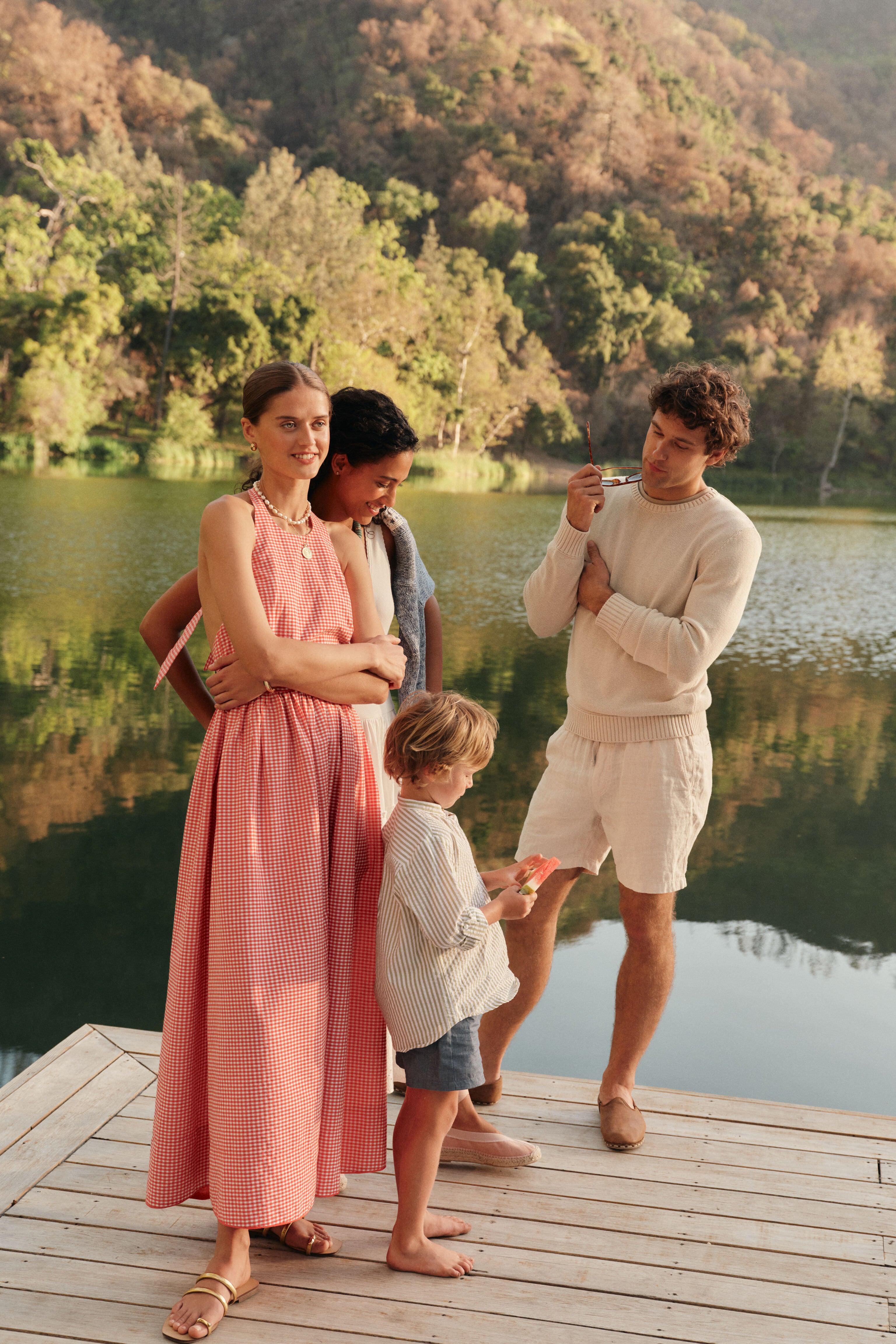 Red Gingham Halter Marcie Dress-Beilave
