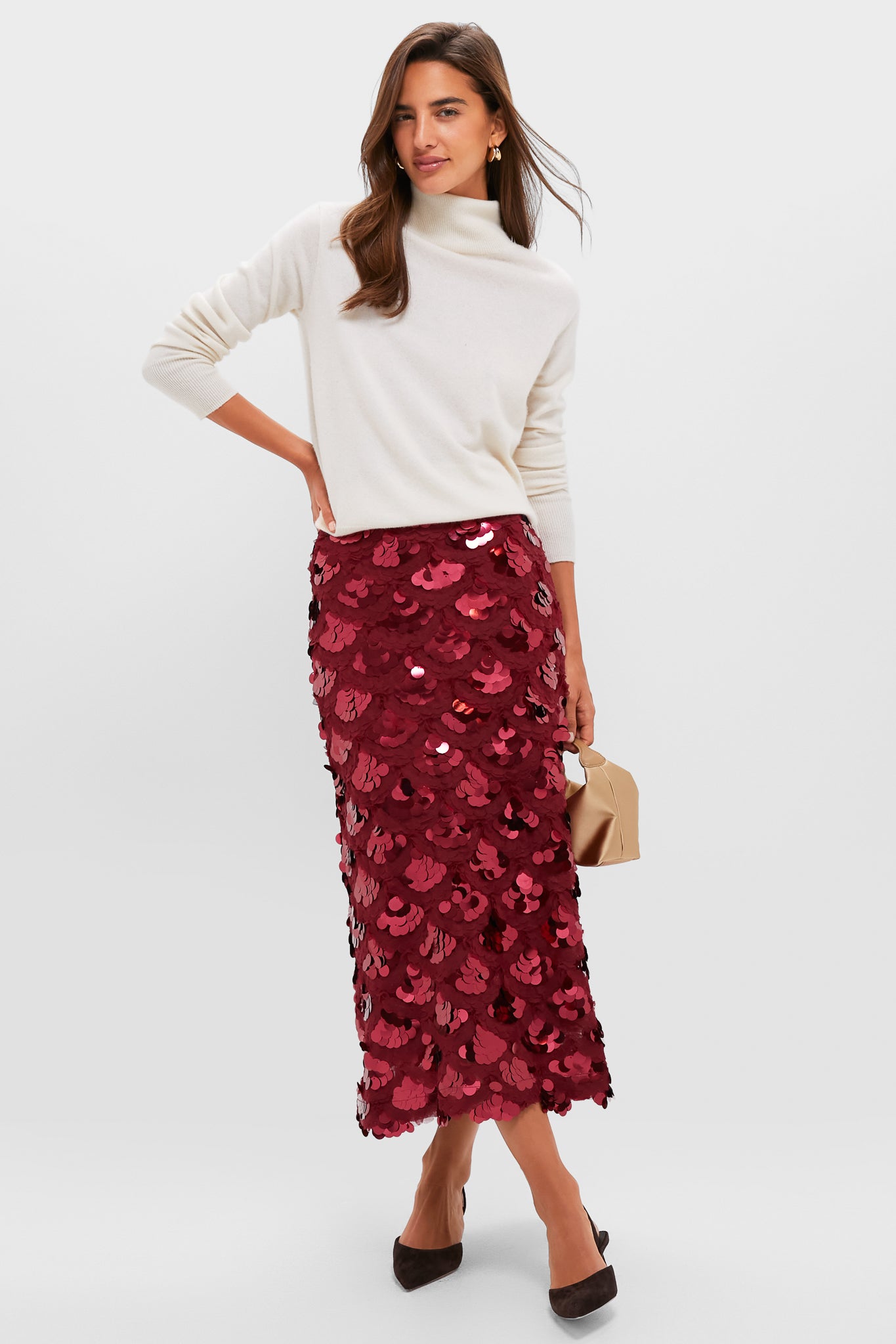 Ruby Paillette Mona Maxi Skirt-Beilave