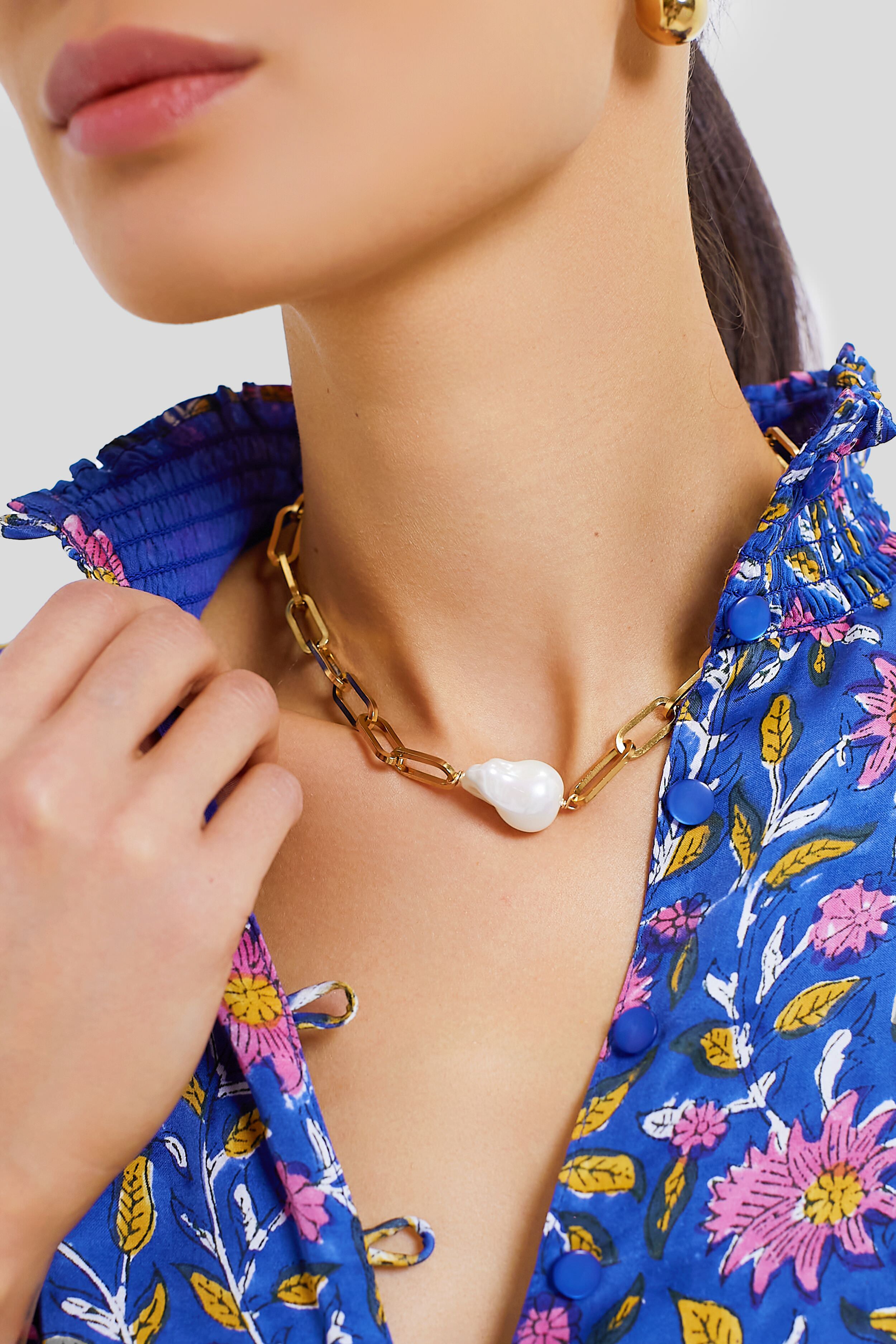 Gold Elizabeth Necklace-Beilave