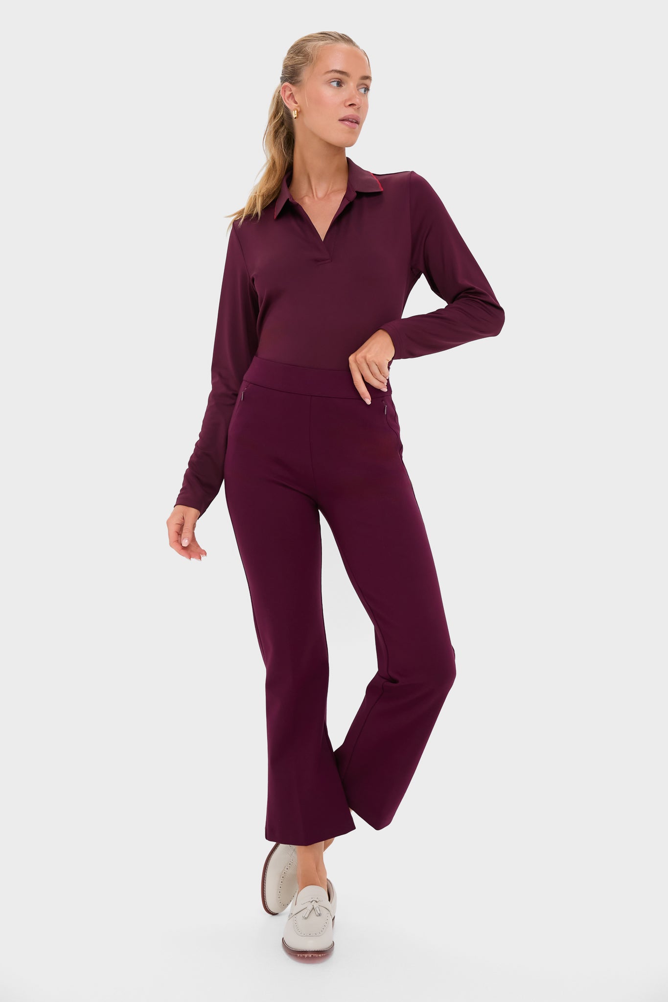 Winetasting Long Sleeve Performance Jersey Caroline Polo-Beilave