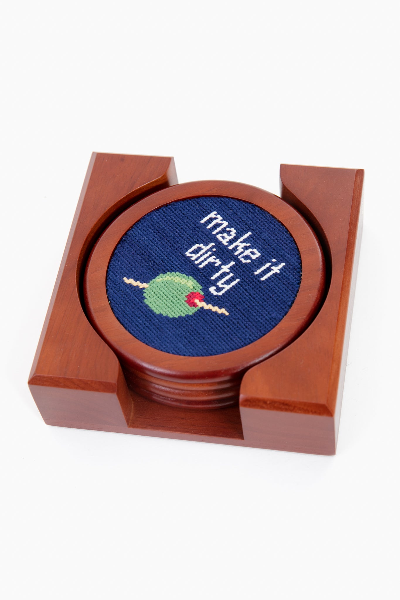 Cocktail Orders Needlepoint Coaster Set-Beilave