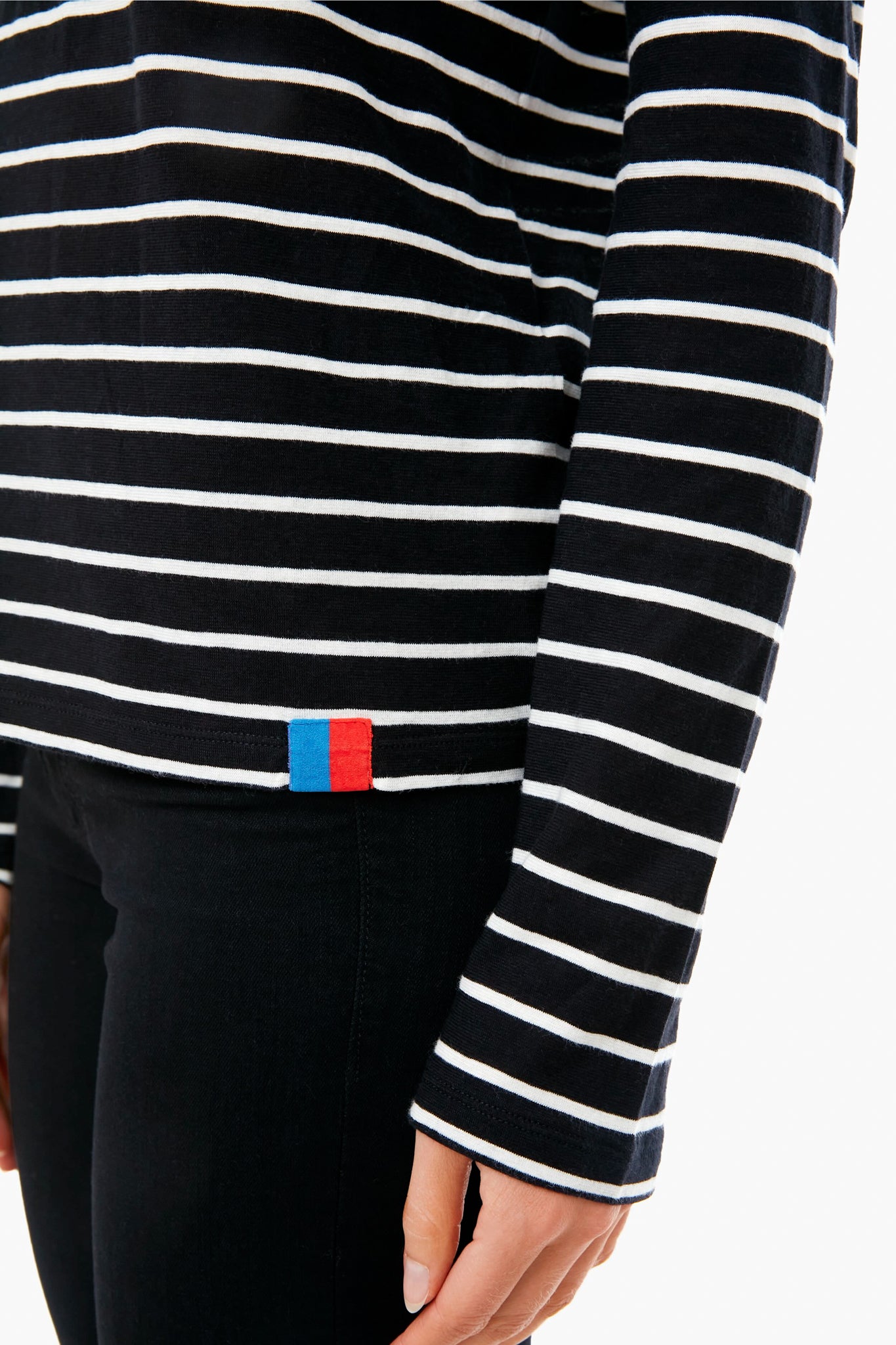 The Black Striped Tissue Turtleneck-Beilave