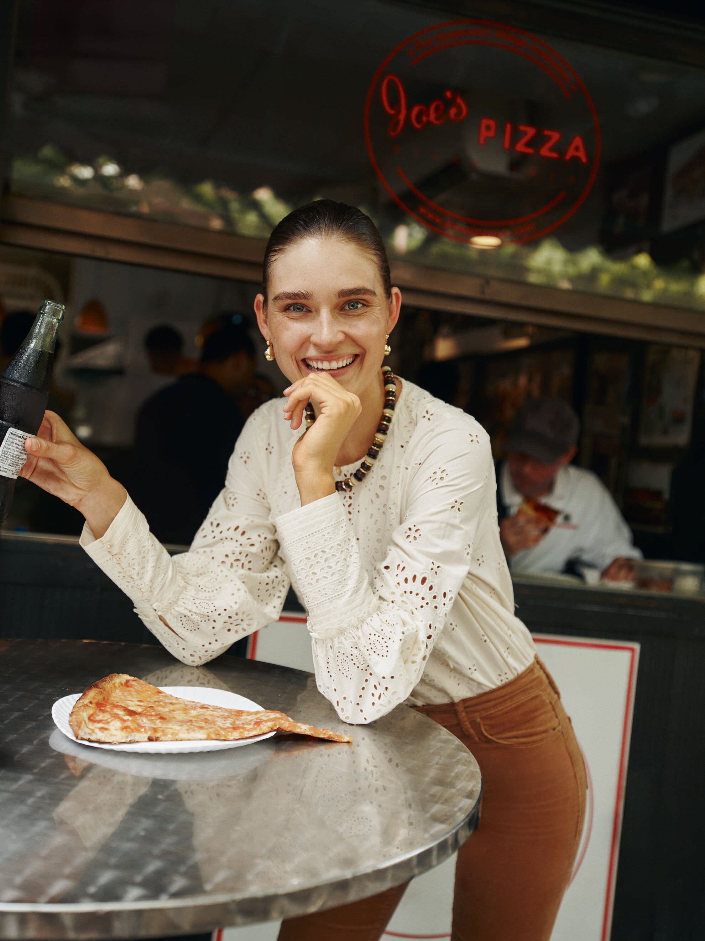 Cream Lainey Eyelet Longsleeve Top-Beilave