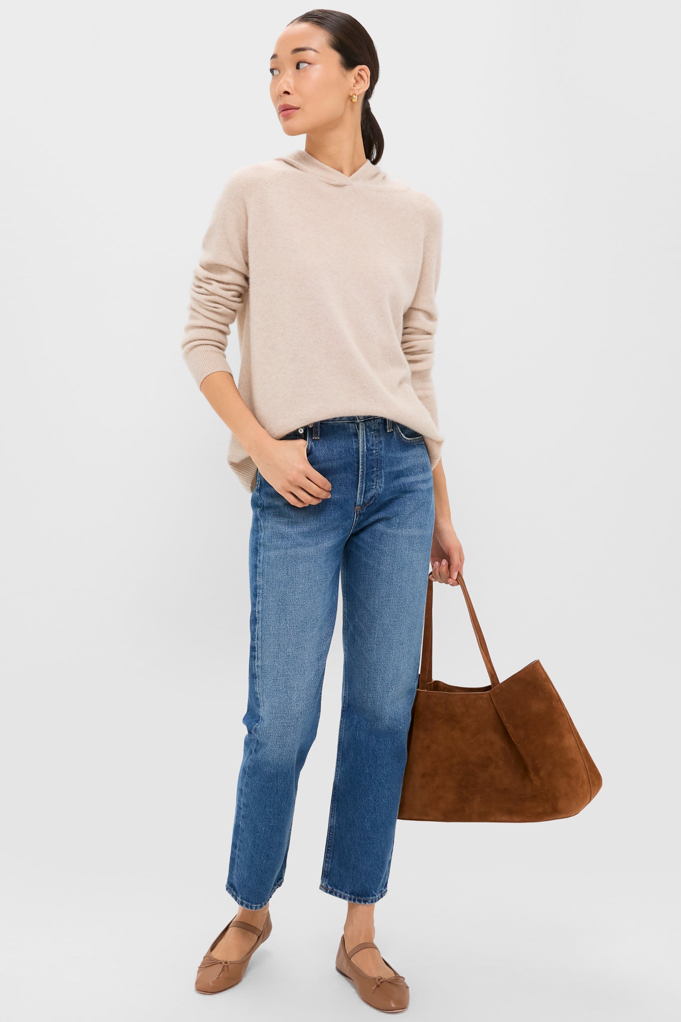 Sandstone Cashmere Jane Hoodie-Beilave