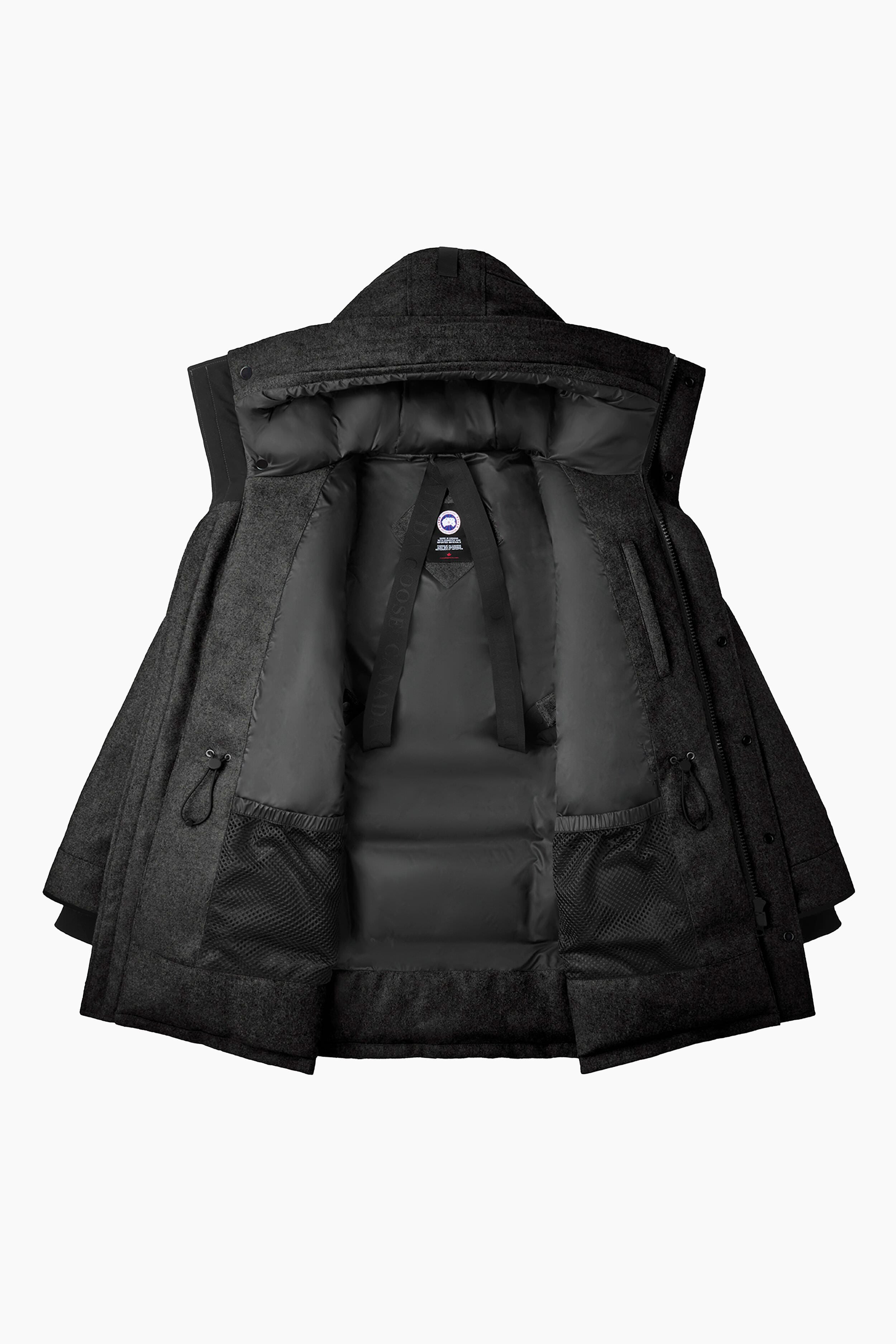 Carbon Melange Wool Reskill Langford Parka-Beilave