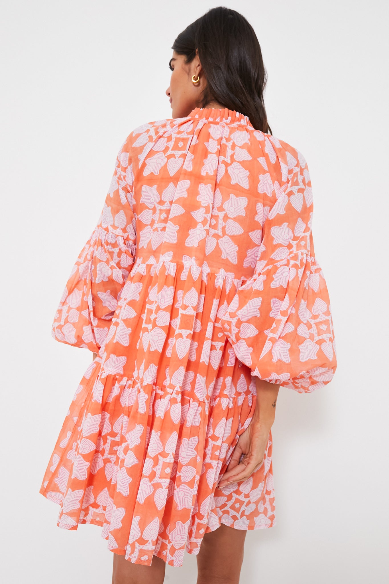 Exclusive Tigerlily Balloon Sleeve Short Dress-Beilave