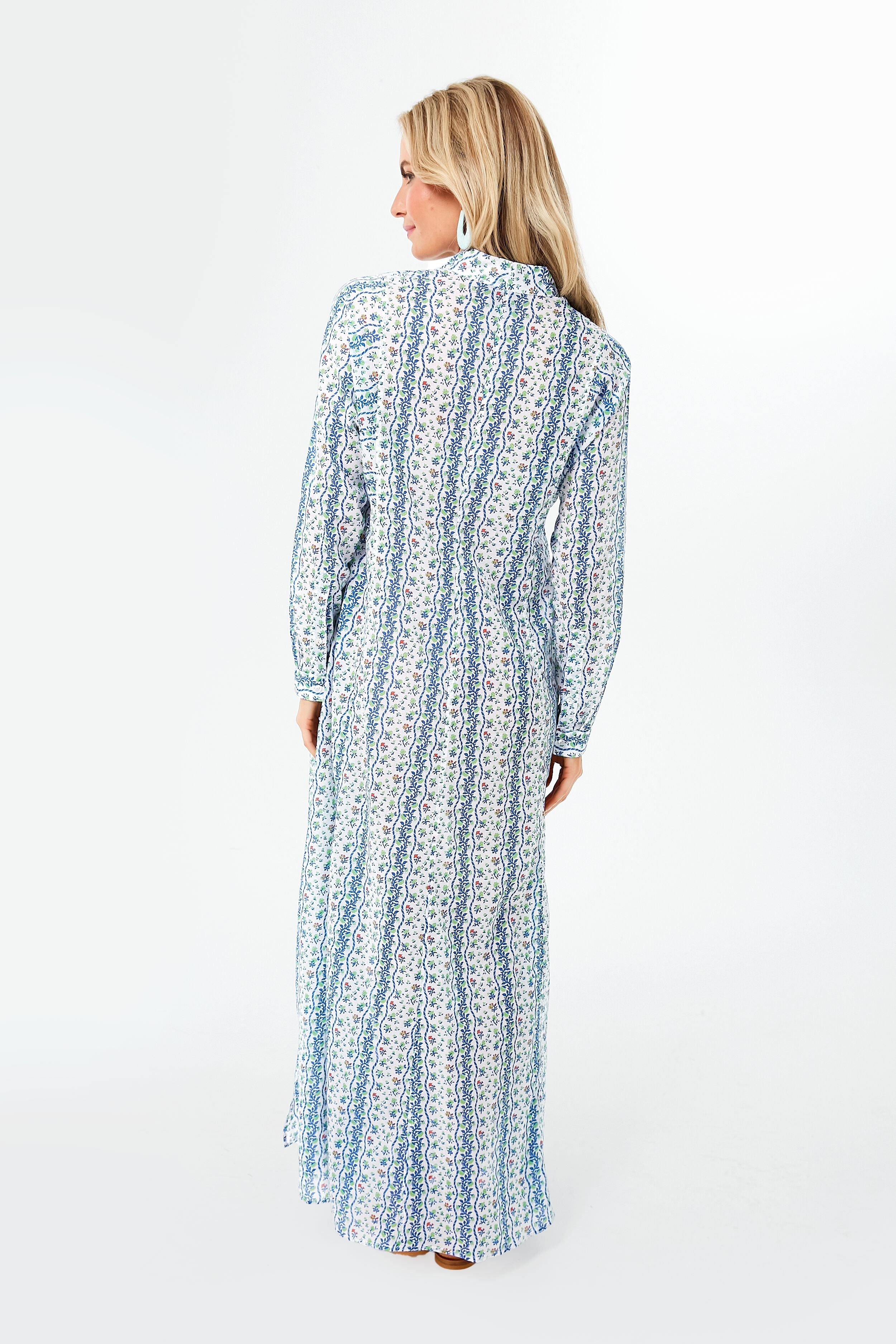 Green Floral Parvati Dress-Beilave