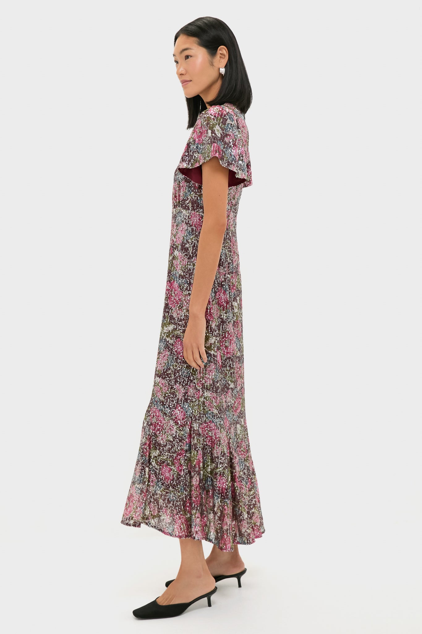 Floral Sequin Elodie Dress-Beilave