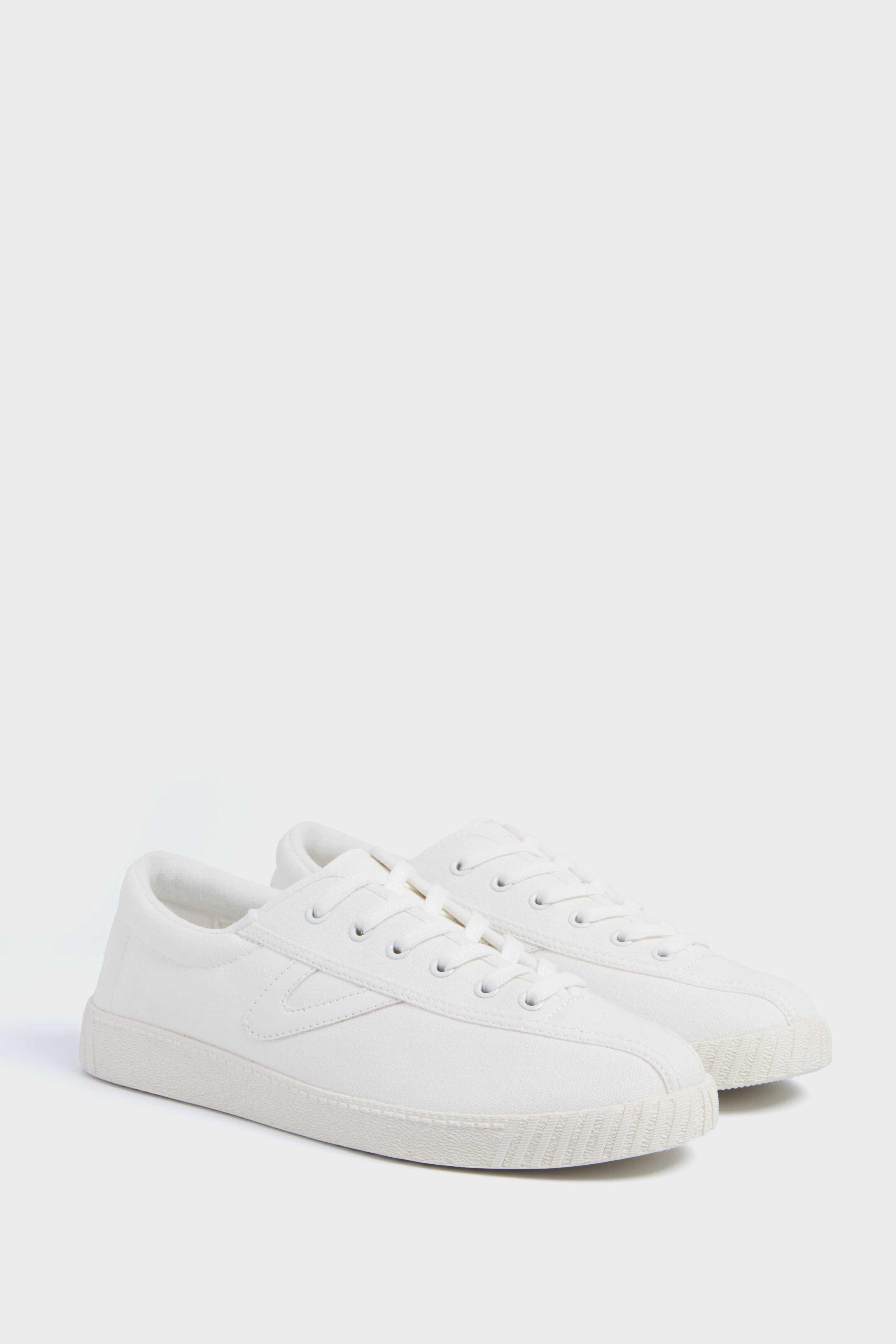 Women's White Nylite Canvas Sneakers-Beilave